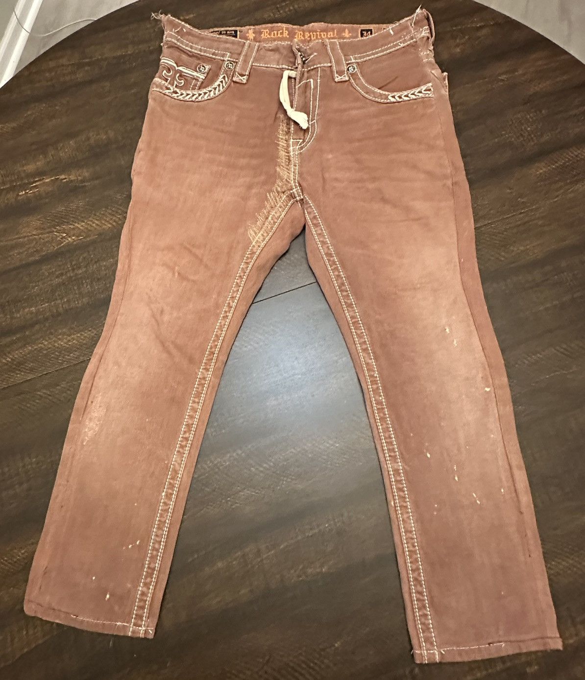 Rock Revival Rock Revival Sebastian Straight Men’s Jeans-Tailored-34x24 Size US 34 / EU 50 - 3 Thumbnail