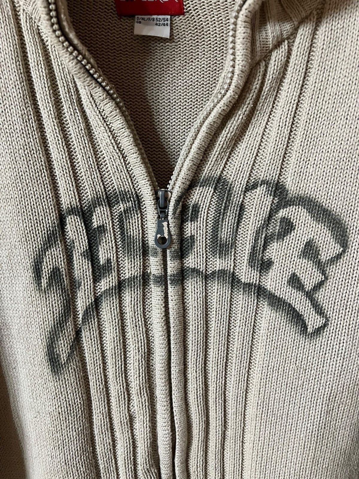 Designer × Vintage VINTAGE HEAVY KNITTED GRAFFITI LOGO Metal Zipper Sweater y2k Size US L / EU 52-54 / 3 - 2 Thumbnail