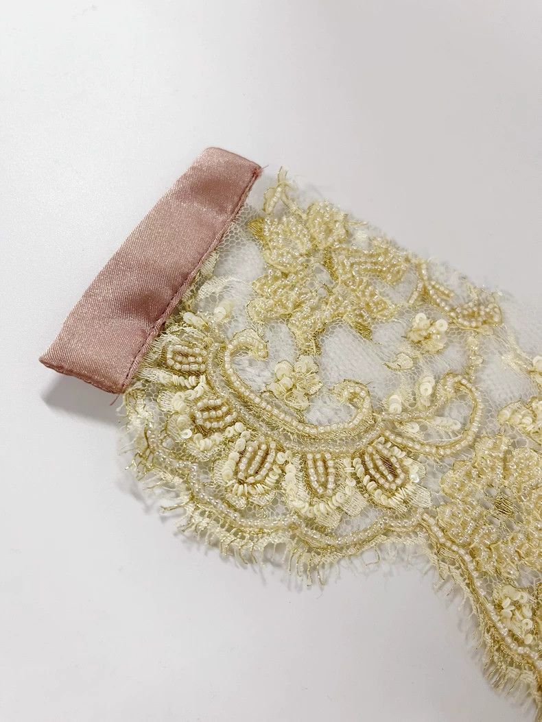 Chanel Lace Beaded Cuff Bracelet Decorative Accessory Size ONE SIZE - 3 Thumbnail