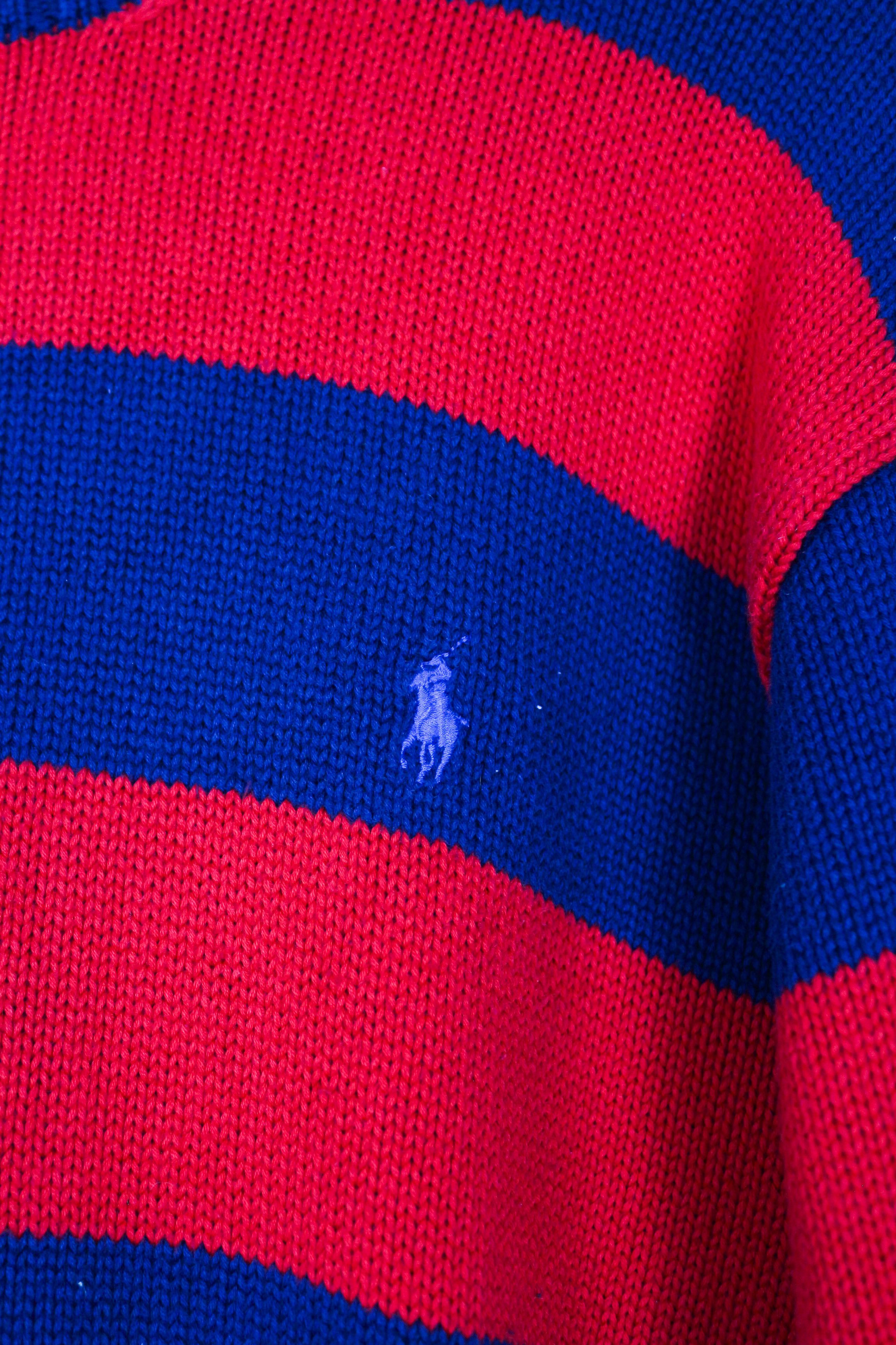 Polo Ralph Lauren Polo Ralph Lauren Logo Wide Striped Knit Sweater Size US XL / EU 56 / 4 - 3 Thumbnail