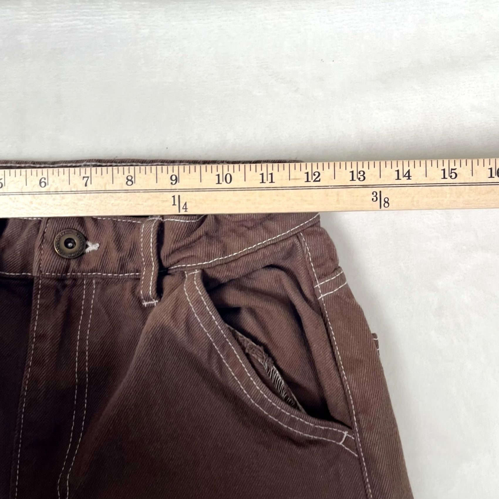 Cotton On Cotton On Carpenter Jeans Womens 2 Brown Relaxed Straight Workwear Denim Jeans Size 26" / US 2 / IT 38 - 3 Thumbnail