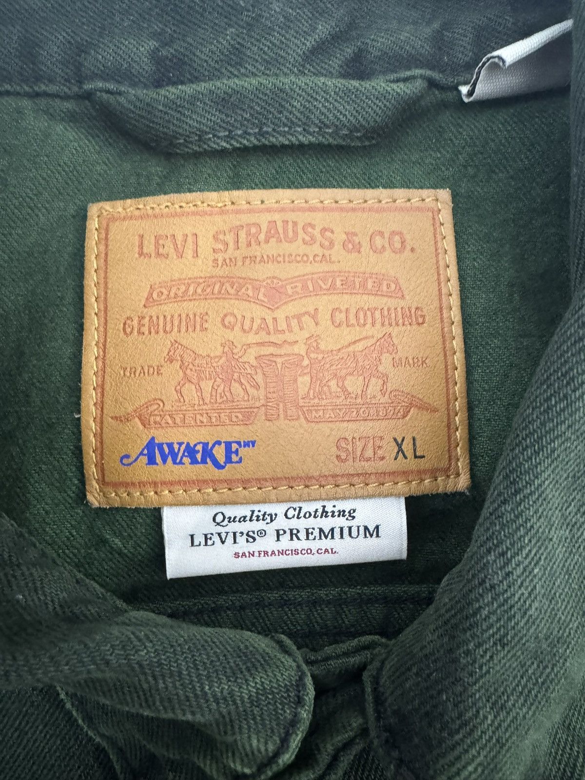 Awake NY × Levi's Awake New York x Levis Trucker Jacket - Green Size US XL / EU 56 / 4 - 4 Thumbnail