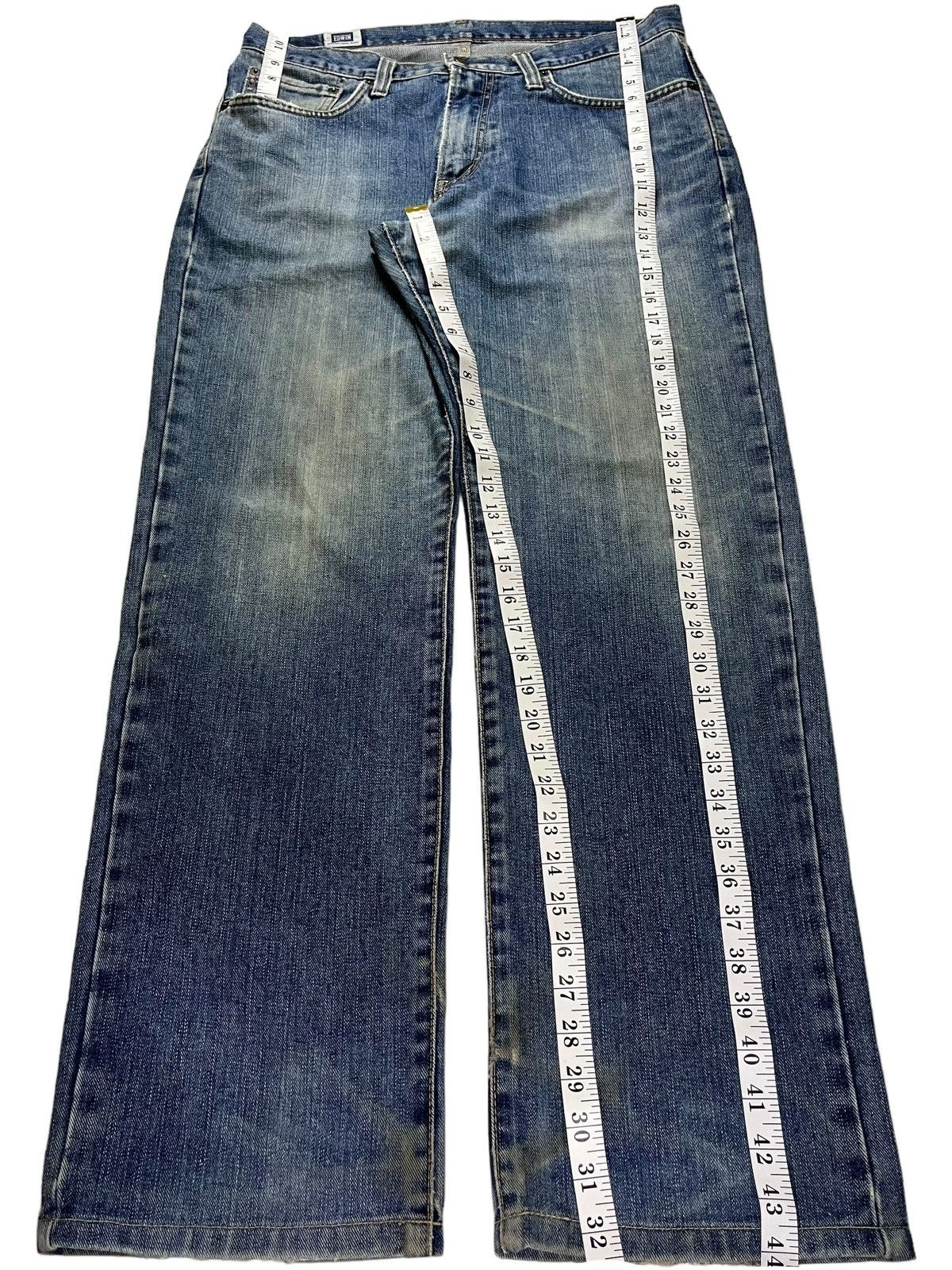 Edwin Vintage Japanese Edwin Blue Wash Western Style Baggy Jeans Size US 36 / EU 52 - 13 Thumbnail