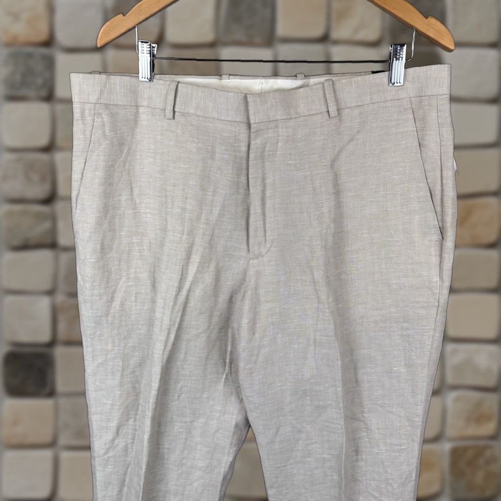 Perry Ellis Perry Ellis Linen Blend Dress Pants Men 36x32 Beige Regular Fit  Slacks Casual Business Workwear | Grailed