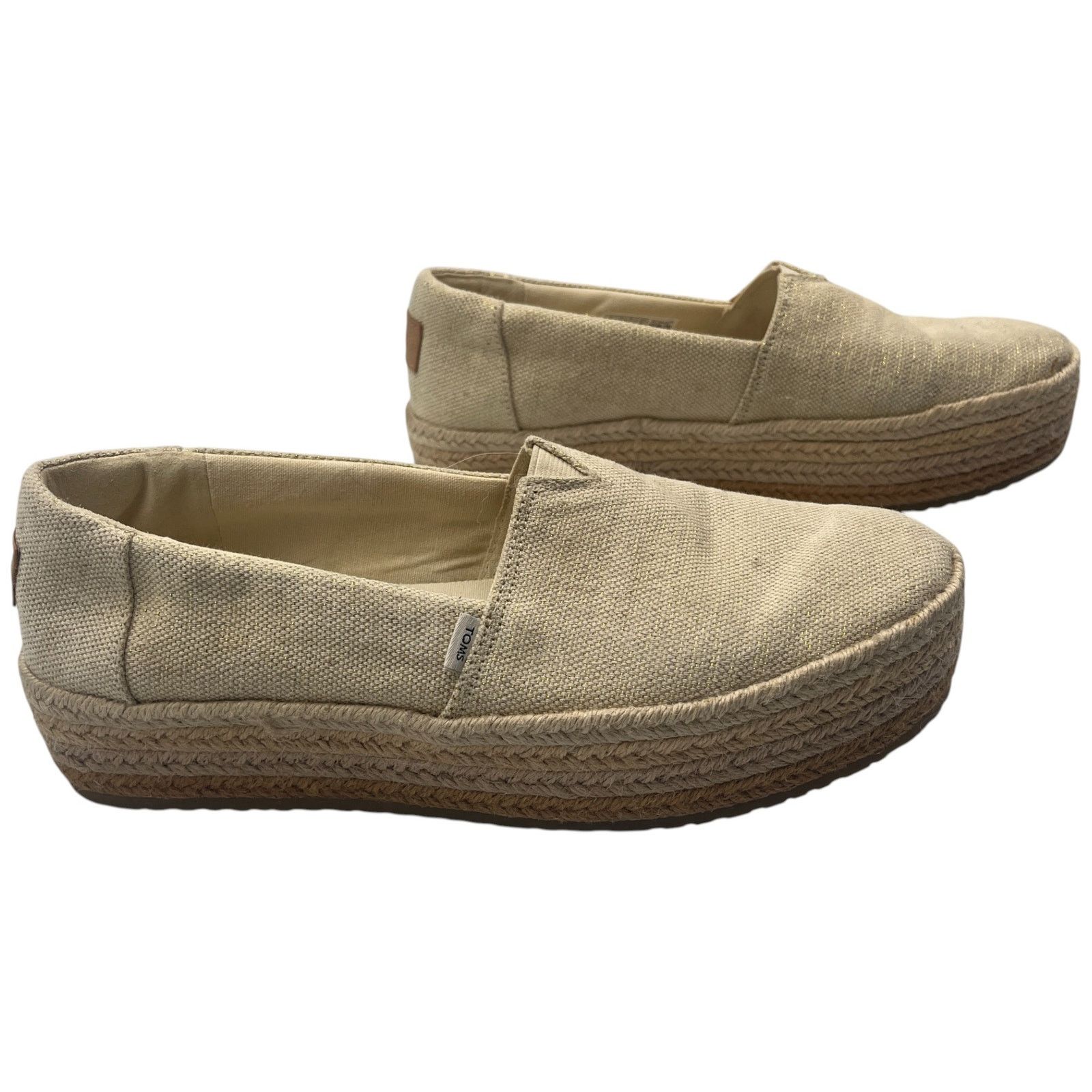 Toms Toms Valencia Canvas Platform Espadrille Casual Flat Shoes 9 Size US 9 / IT 39 - 1 Thumbnail