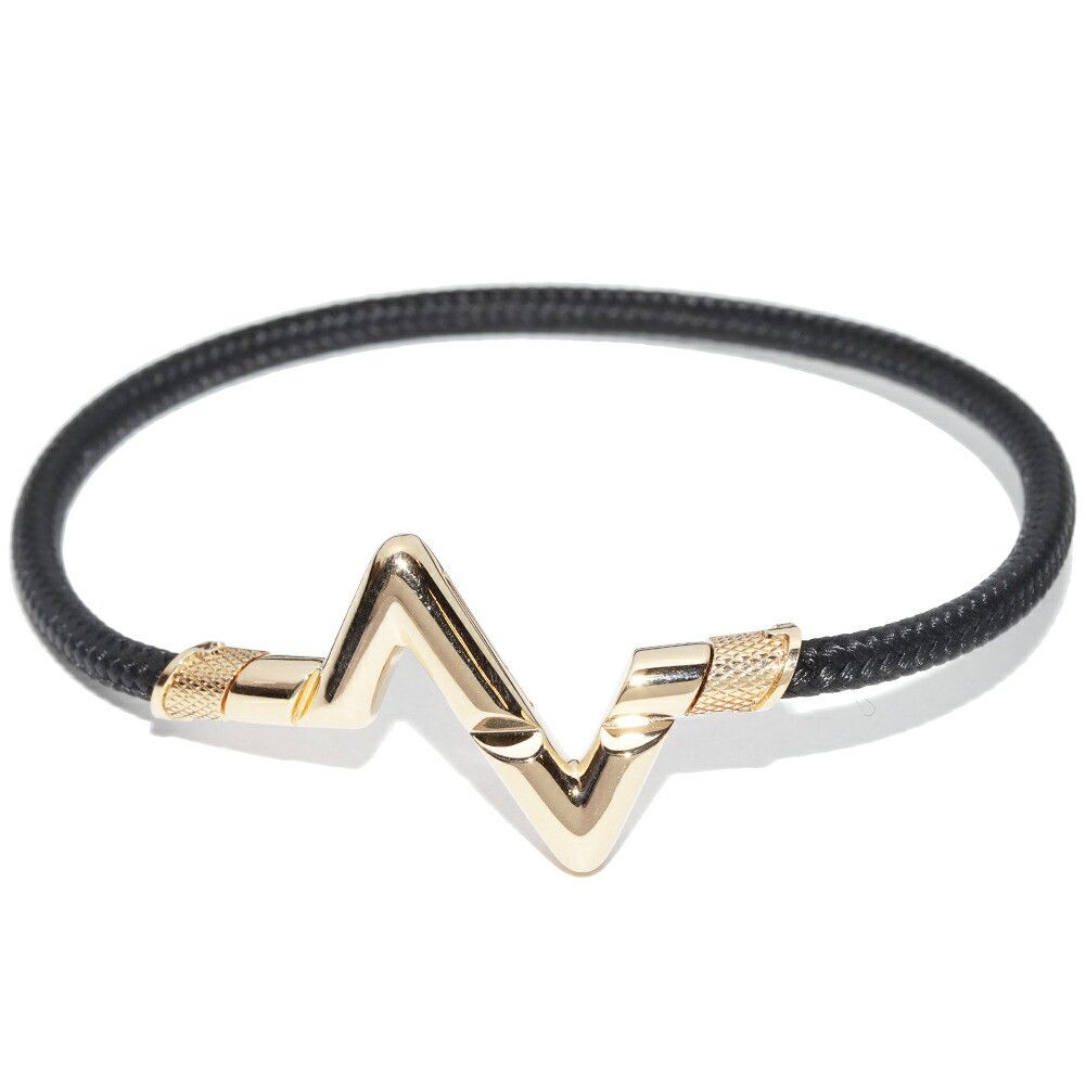 Louis Vuitton Louis Vuitton Louis Vuitton Play Volt Upside Down GM Au750 Bracelet Size 17 Crocodile skin Bracelet Q05413 DUTY FREE for USA Size ONE SIZE - 1 Thumbnail
