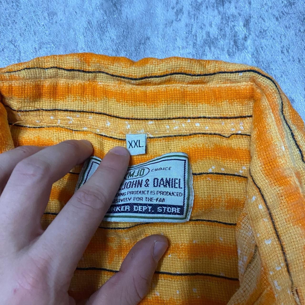 Other Yellow and orange striped button-up shirt #retro Size US XXL / EU 58 / 5 - 4 Thumbnail