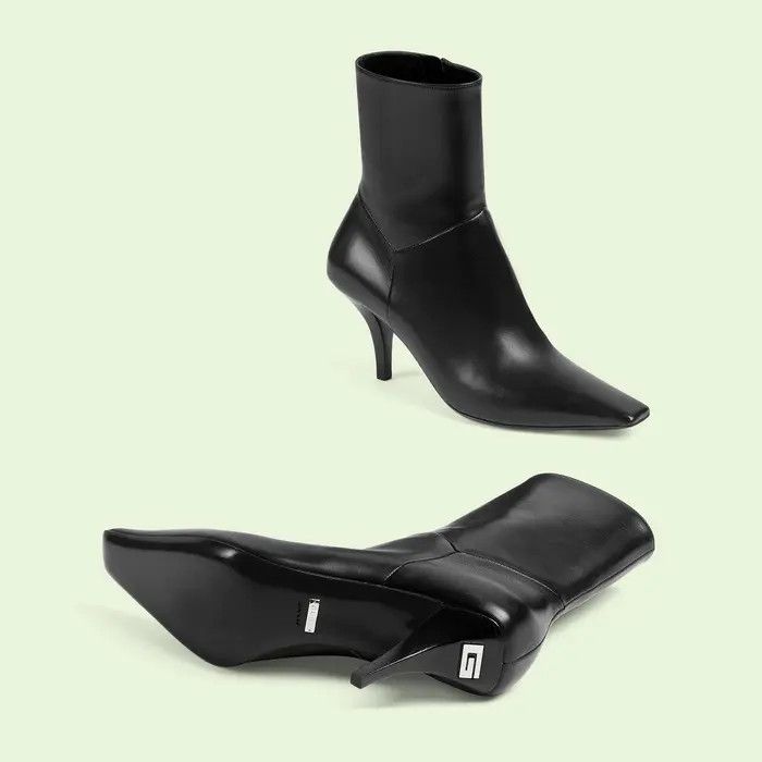 Gucci o1s1wg110425 Leather Boots in Black Size US 4.5 / IT 34.5 - 5 Thumbnail