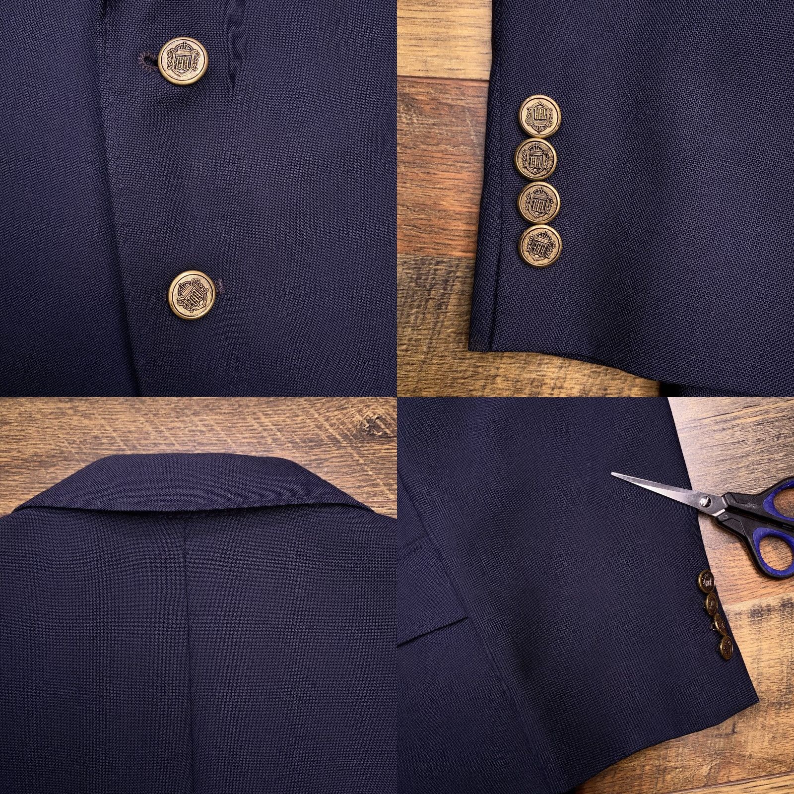 Vintage VINTAGE Arnold Palmer Sport Coat Mens 42S Navy Blue Wool Jacket Single-Breasted Notch Lapel 3-Button Sleeve Two-Button Front 90s Mens Size US XS / EU 42 / 0 - 8 Thumbnail