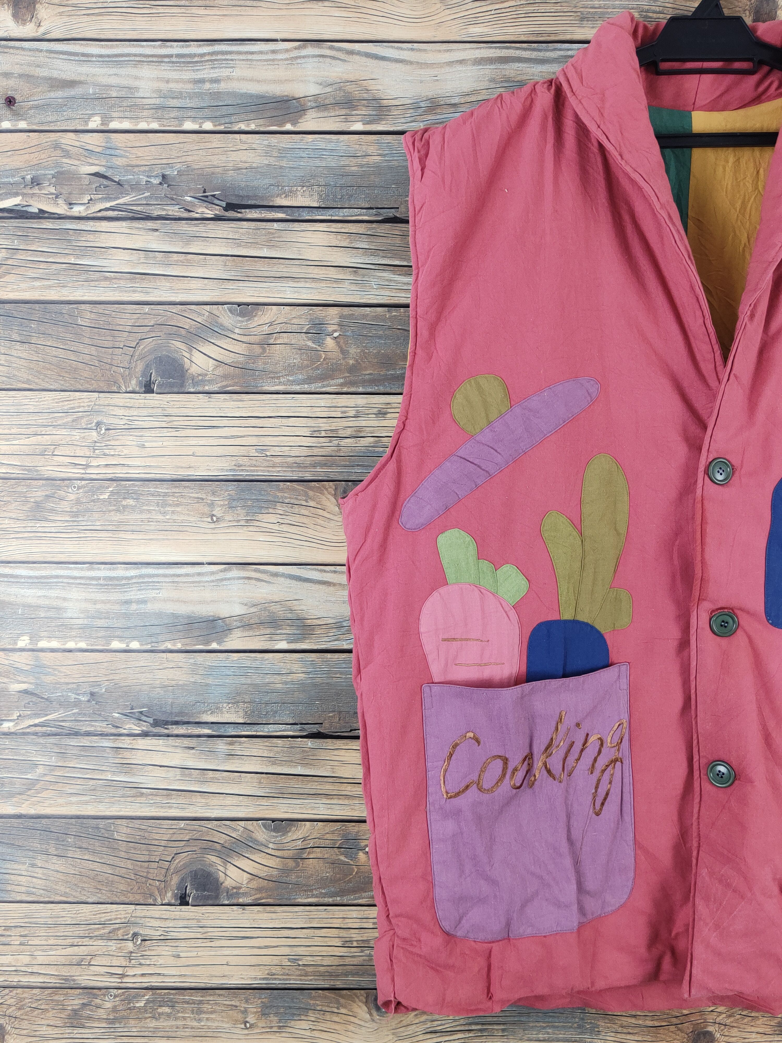 Japanese Brand × Vintage Vintage & Rare Japanese Brand Dark Pink Vests Size L / US 10 / IT 46 - 3 Thumbnail