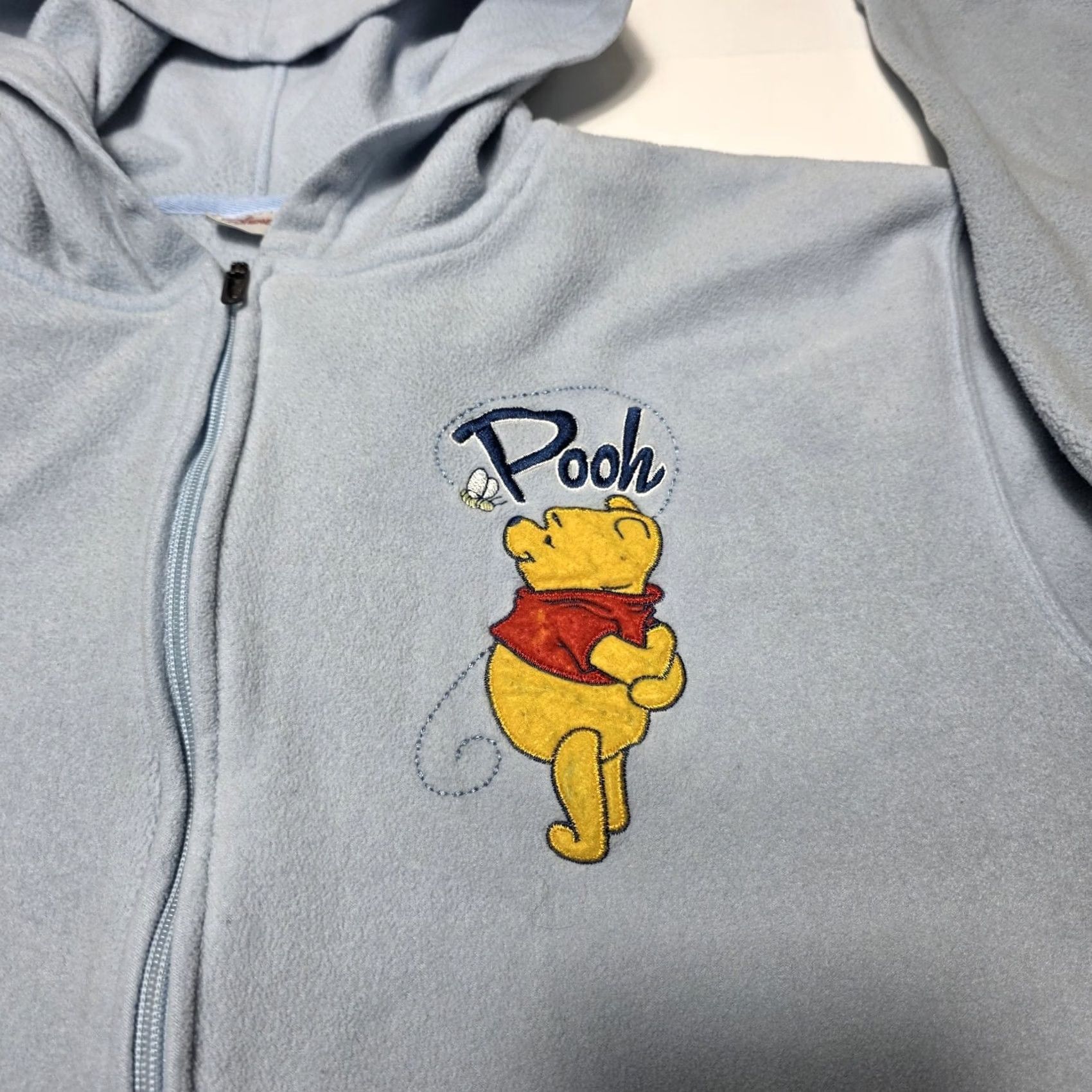 Disney VINTAGE Disney Winnie The Pooh Hoodie Women's Size 2XL Blue Full Zip Fleece Size XXL / US 16-18 / IT 52-54 - 4 Thumbnail