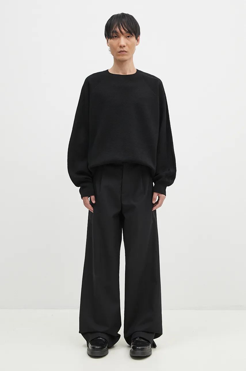 Y-3 o1s22i1n0125 Wool Crewneck Sweater in Black Size US S / EU 44-46 / 1 - 4 Thumbnail