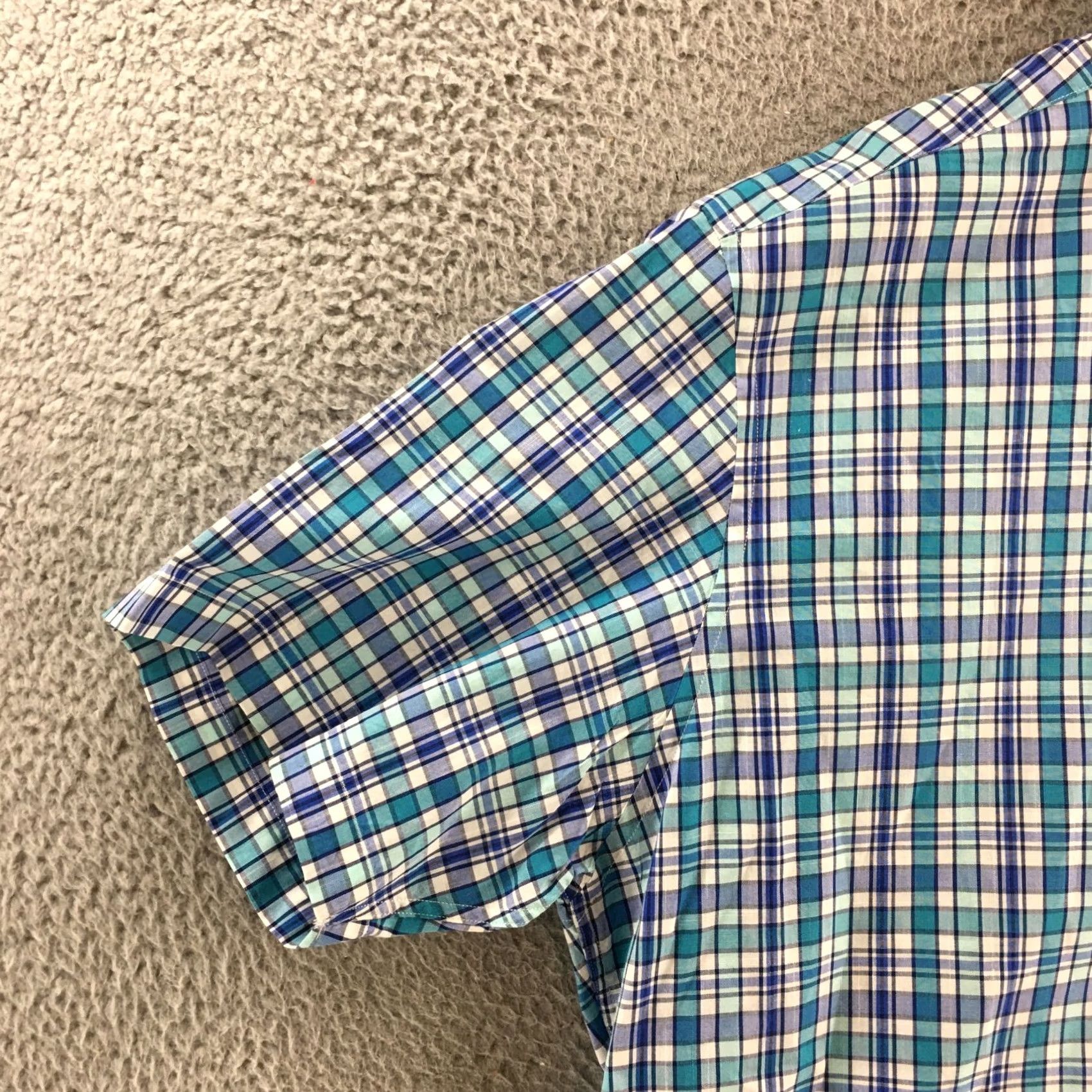 Nautica Nautica Button-Down Shirt Mens XL Multi Plaid Cotton Short Sleeve Classic Fit Shirt Size US XL / EU 56 / 4 - 5 Thumbnail
