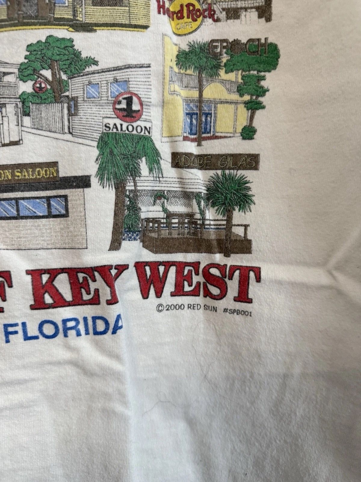 Fruit Of The Loom Vintage 2000 T-shirt Bars Of Key West Florida USA Sz L Size US L / EU 52-54 / 3 - 7 Thumbnail