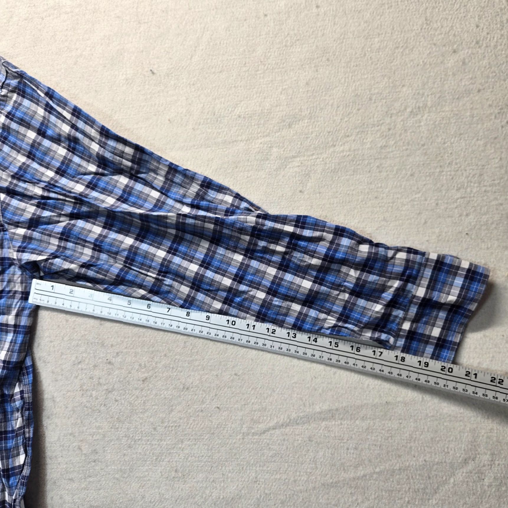 Vintage Walnut Creek Shirt Blue White Plaid Button Collar 2XL Womens Regular Adult Cotton Blend Short Sleeve Button-Up Tee? Size XXL / US 16-18 / IT 52-54 - 5 Thumbnail