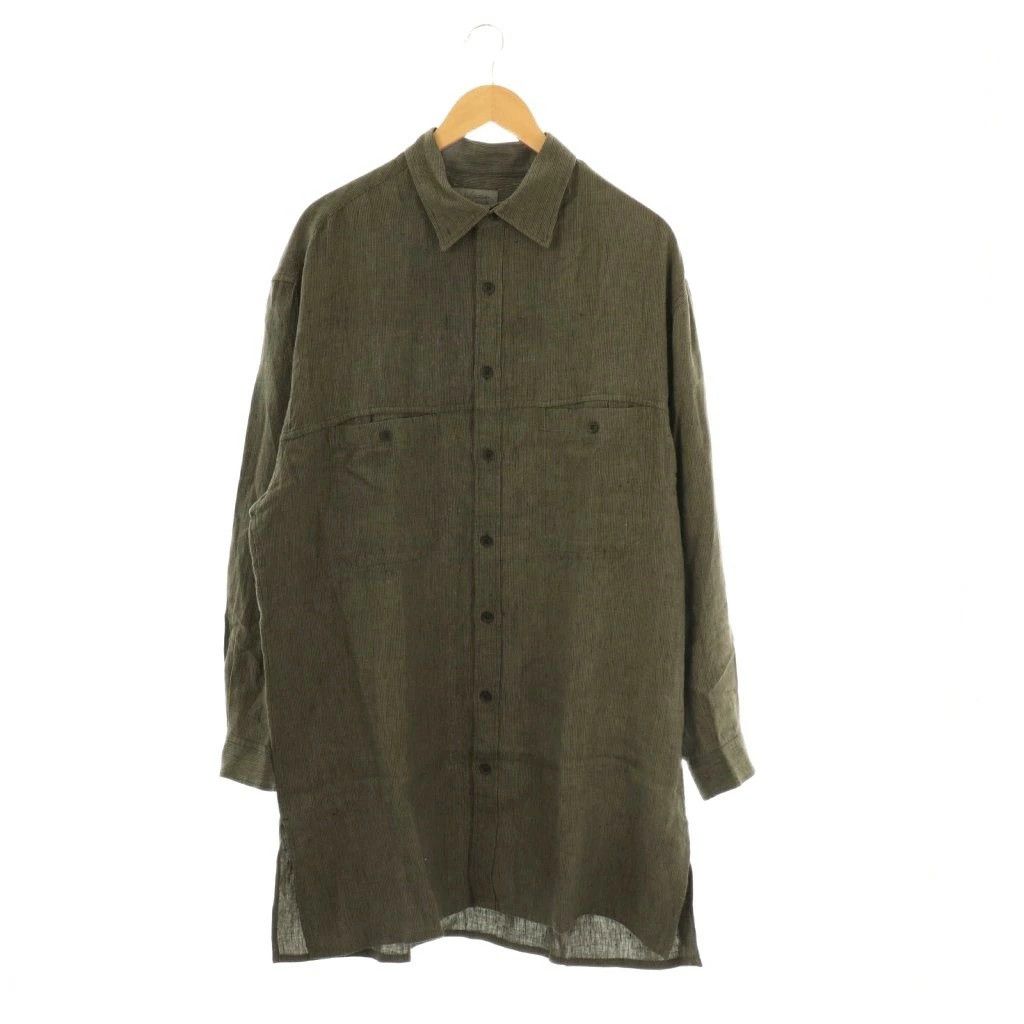 Yohji Yamamoto Yohji YAMAMOTO POUR HOMME 22SS linen stripe shirts Size US M / EU 48-50 / 2 - 1 Thumbnail