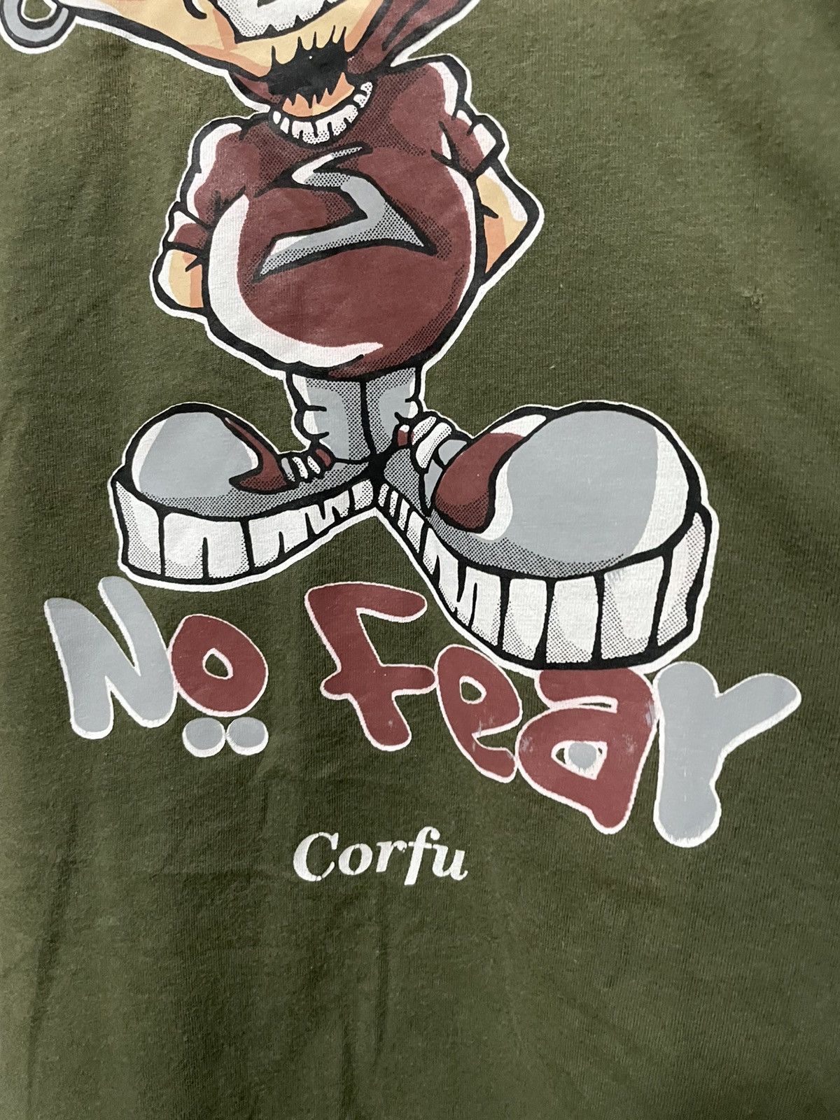 No Fear × Vintage Vintage 90s No Fear Corfu Skateboarding T Shirt Blind Tee Size US S / EU 44-46 / 1 - 6 Thumbnail