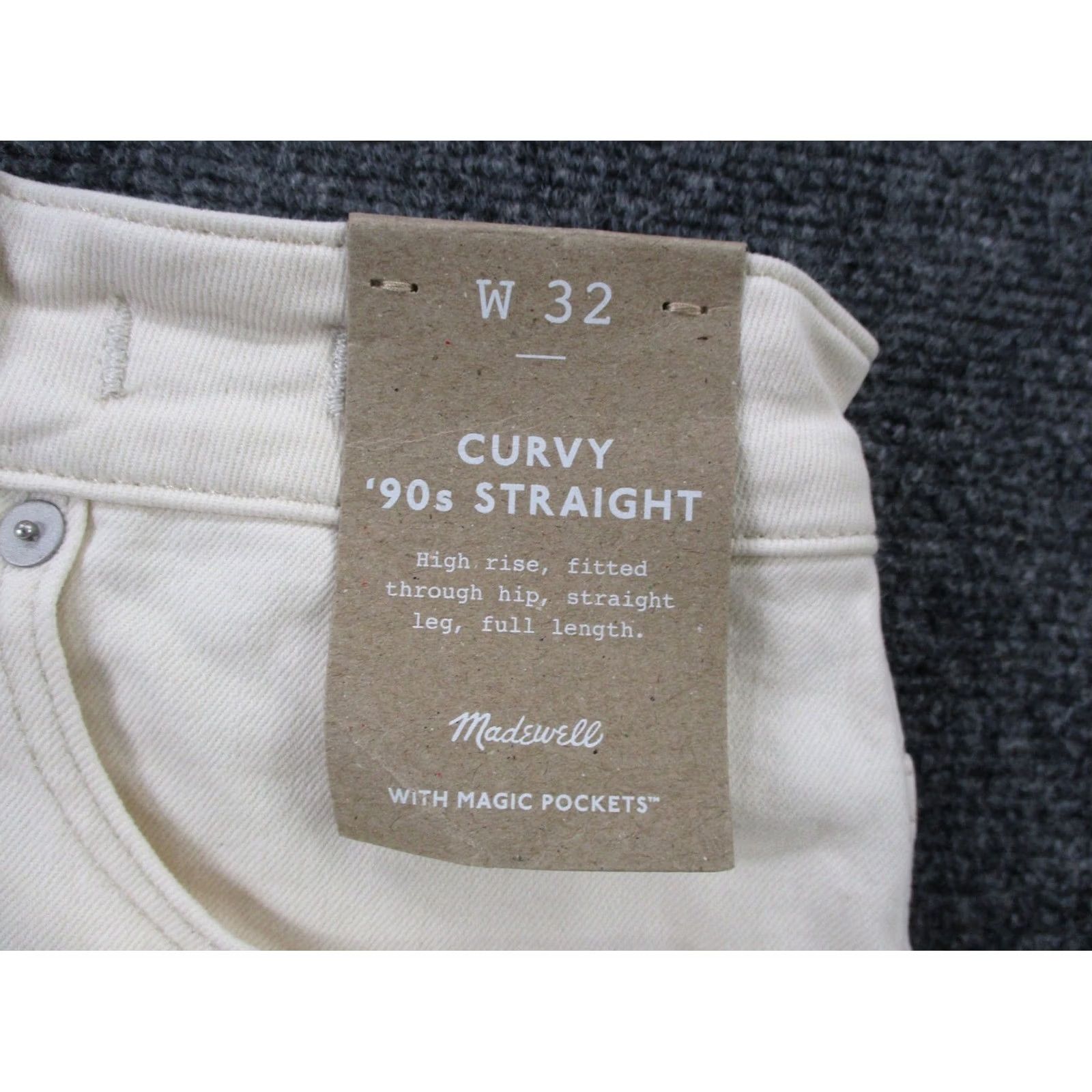 Madewell Madewell Jeans Womens 32 White Denim Pants Curvy 90s Straight High Rise NEW Jeans Women 32 White Denim Curvy Straight High Rise Jeans Size 24" / US 00 / IT 34 - 7 Thumbnail