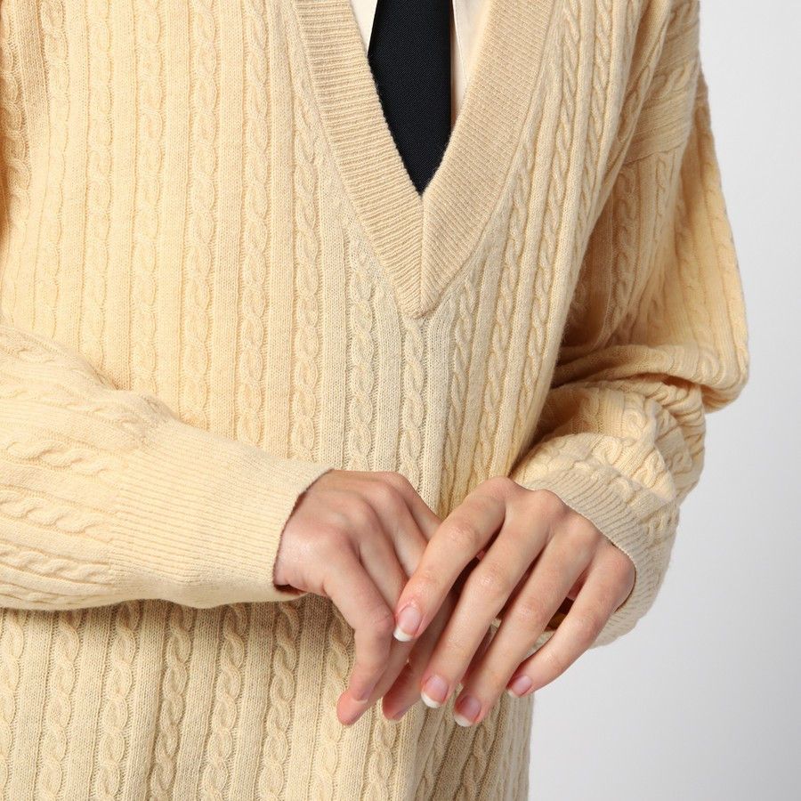 Other o1d2blof1024 V-Neck Sweater in Light Yellow Size S / US 4 / IT 40 - 4 Thumbnail