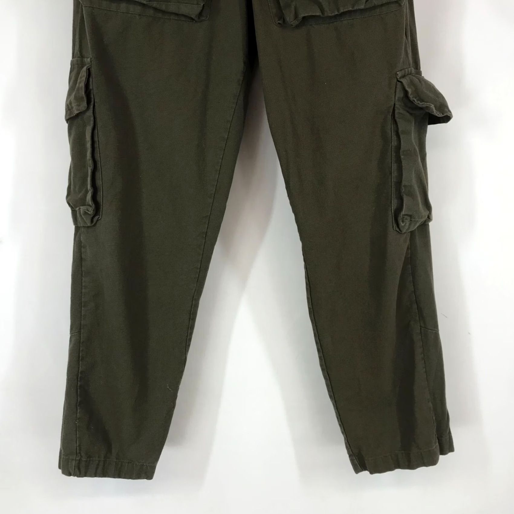 MNML MNML Pants Womens S Green WOMEN PULL CARGO COTTON Size 28" / US 6 / IT 42 - 3 Thumbnail