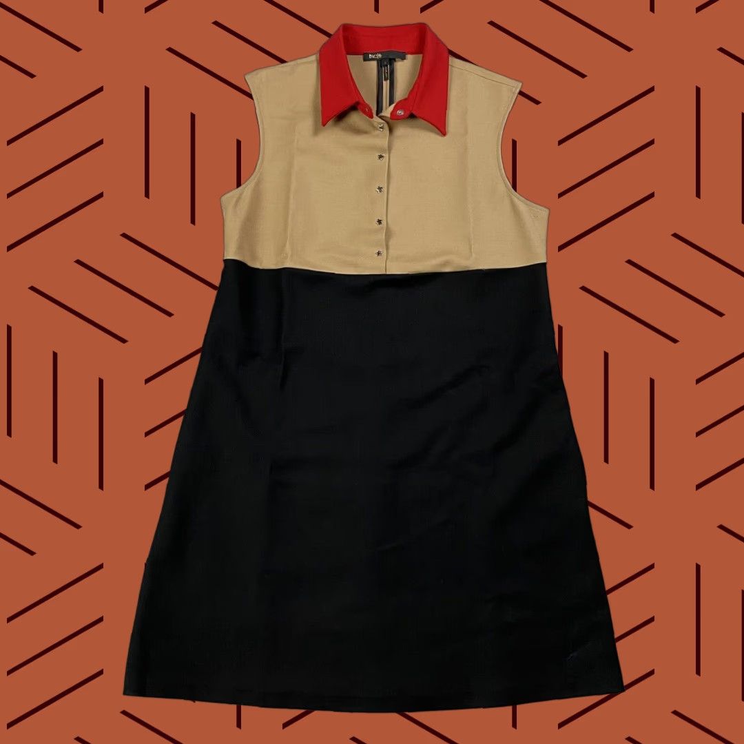 Maje MAJE RAIANO Color Block Mini Dress - Multicolor Bohemian Sleeveless Knit, Size 3, Cotton Viscose Elastane, Short Dress, Dry Clean Only, Womens Size XS / US 0-2 / IT 36-38 - 1 Thumbnail