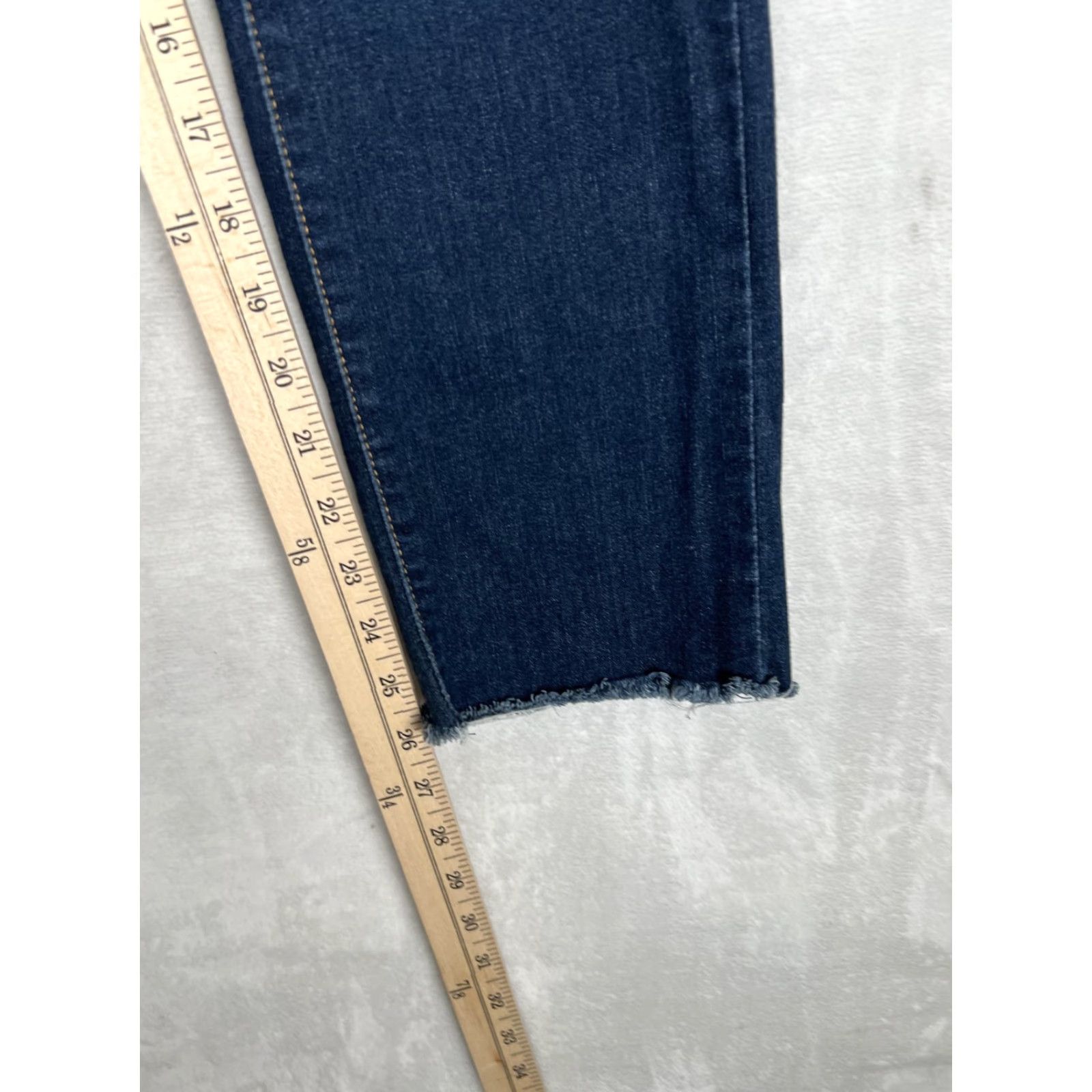 Levi's Levi's Jeans Womens 12 Blue Classic Mid Rise Skinny Ankle Raw Hem Stretch Denim Size 34" / US 12 / IT 48 - 3 Thumbnail