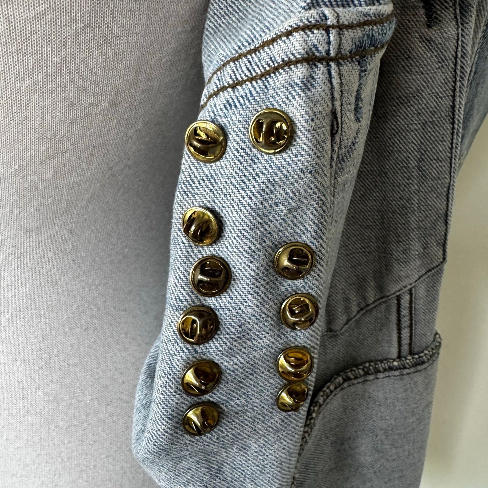 Harley Davidson HARLEY DAVIDSON Denim Jacket with Pins and Eagle Patch Size US XXL / EU 58 / 5 - 9 Thumbnail
