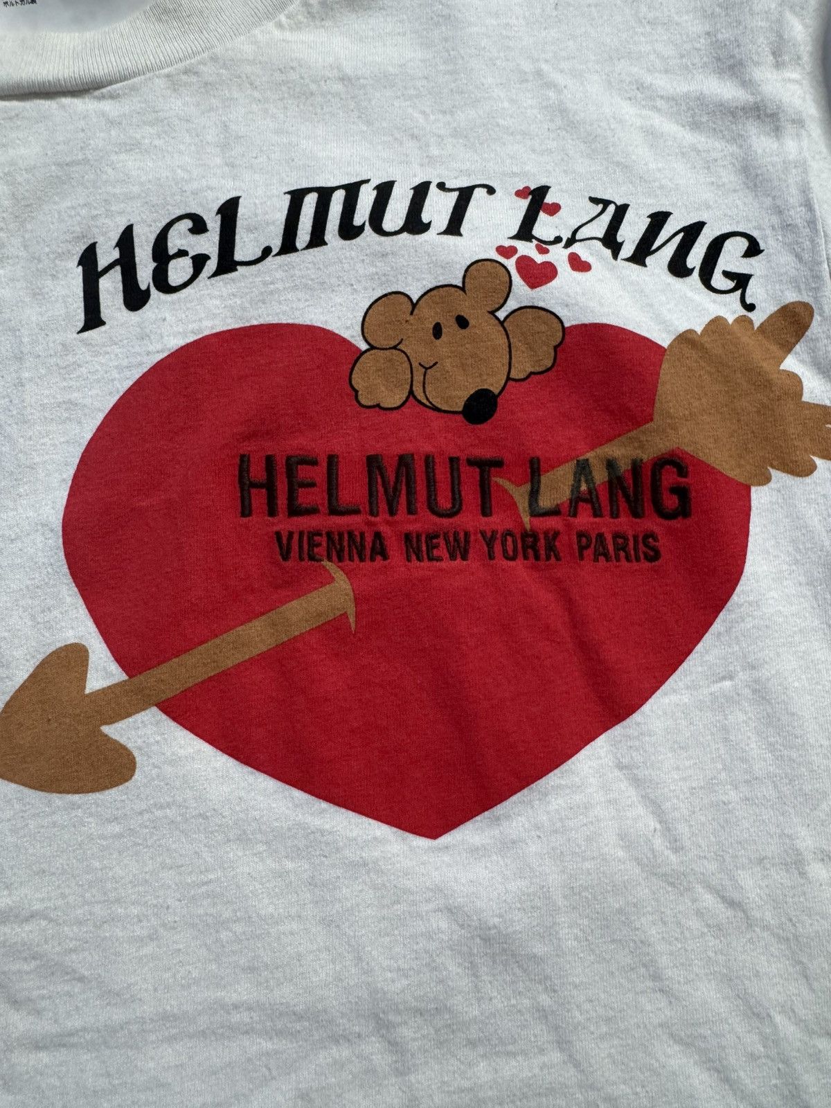 Helmut Lang Helmut Lang Heart Print Tee Size US XL / EU 56 / 4 - 5 Thumbnail