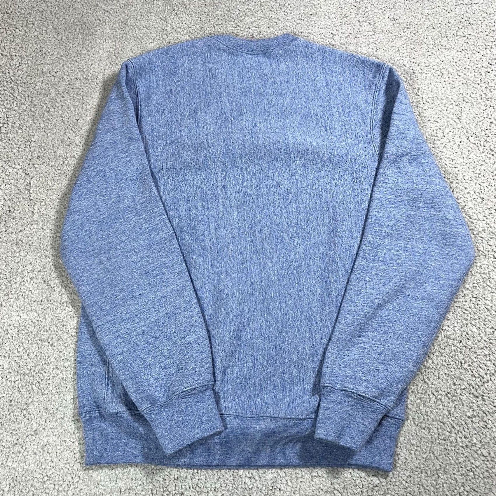 J.Crew VINTAGE J.CREW Sweatshirt Mens M Crewneck Heavyweight Fleece Blue, Cotton Polyester, Regular Fit, Solid, 80s-90s College Preppy style Mens Size US M / EU 48-50 / 2 - 4 Thumbnail