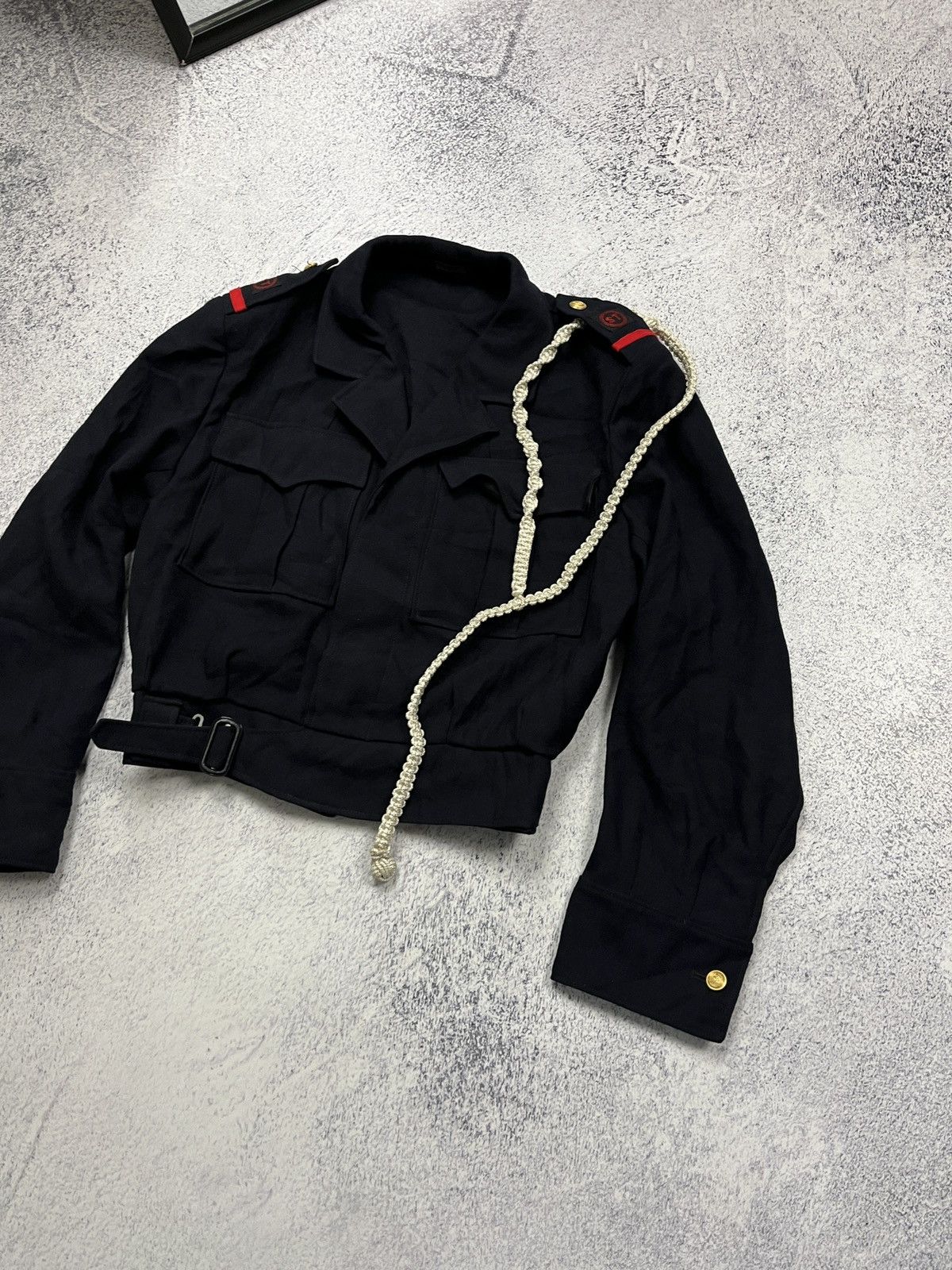 Vintage Vintage Military Navy Sea Scouts Naval Cadet Cropped Jacket Size US S / EU 44-46 / 1 - 3 Thumbnail