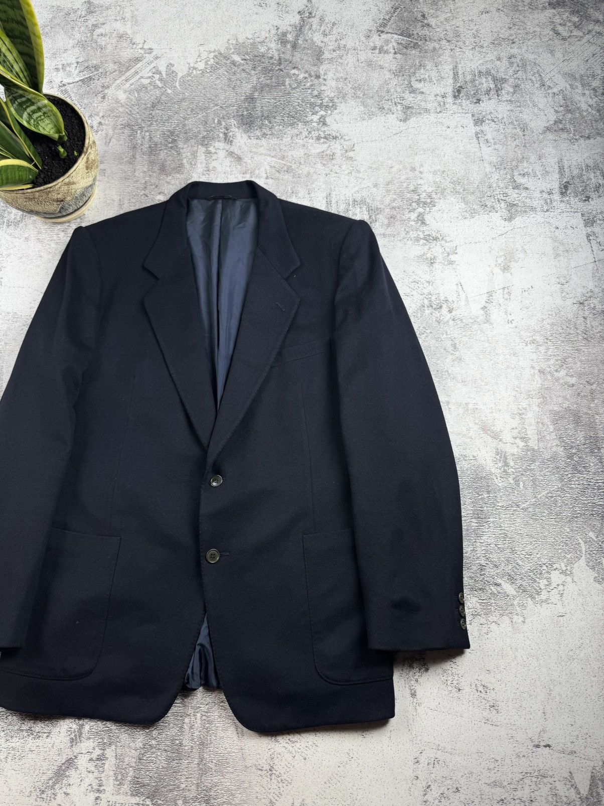Saint Laurent Paris Saint Laurent Rive Gauche Vintage 54R Cashmere Classic Luxury Blazer Suit Jacket Size 54R - 3 Thumbnail