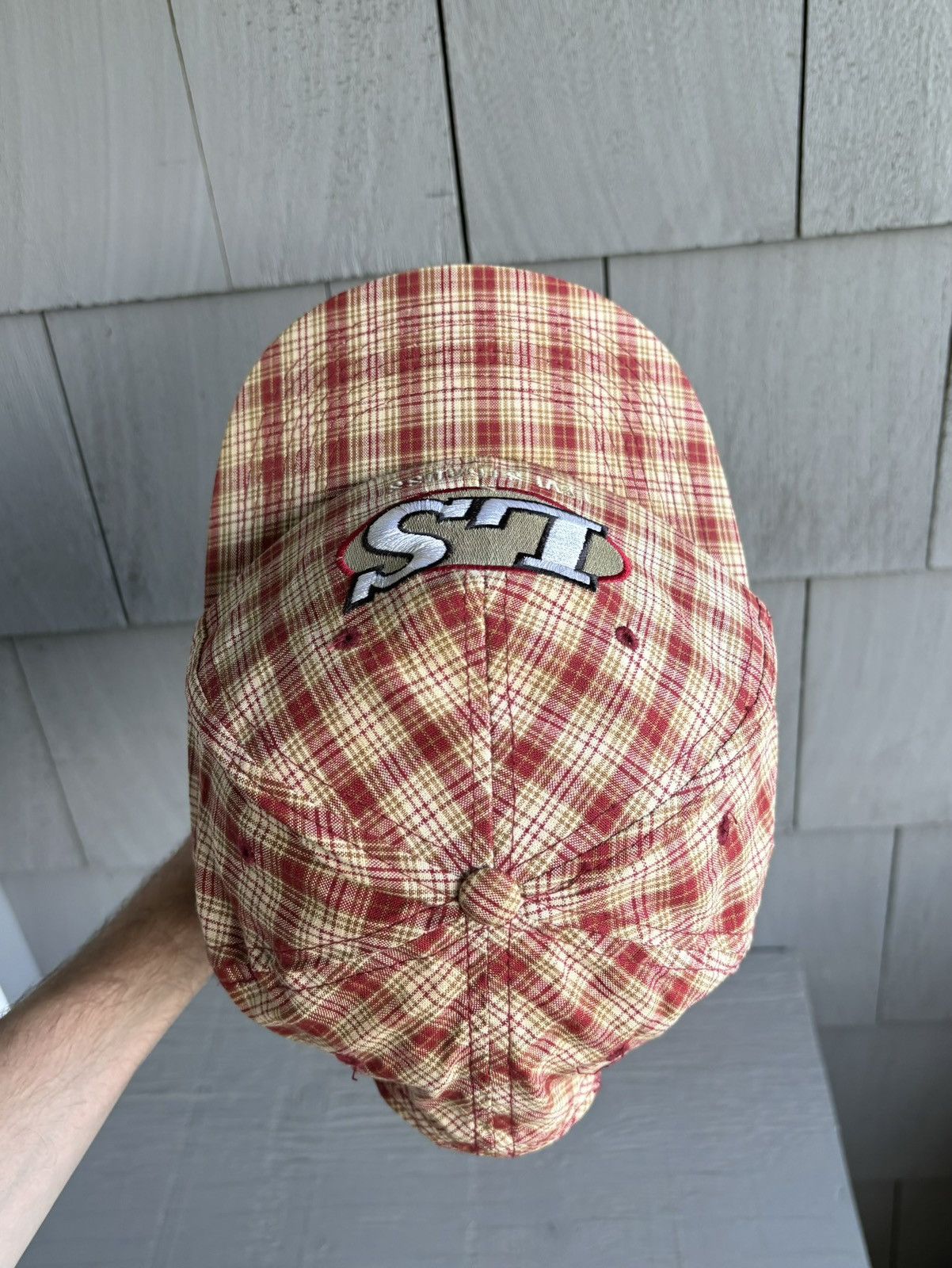 Levi's 1990s Levi's Cap 90s Vintage Plaid Baseball Hat Snapback Red Size ONE SIZE - 7 Thumbnail