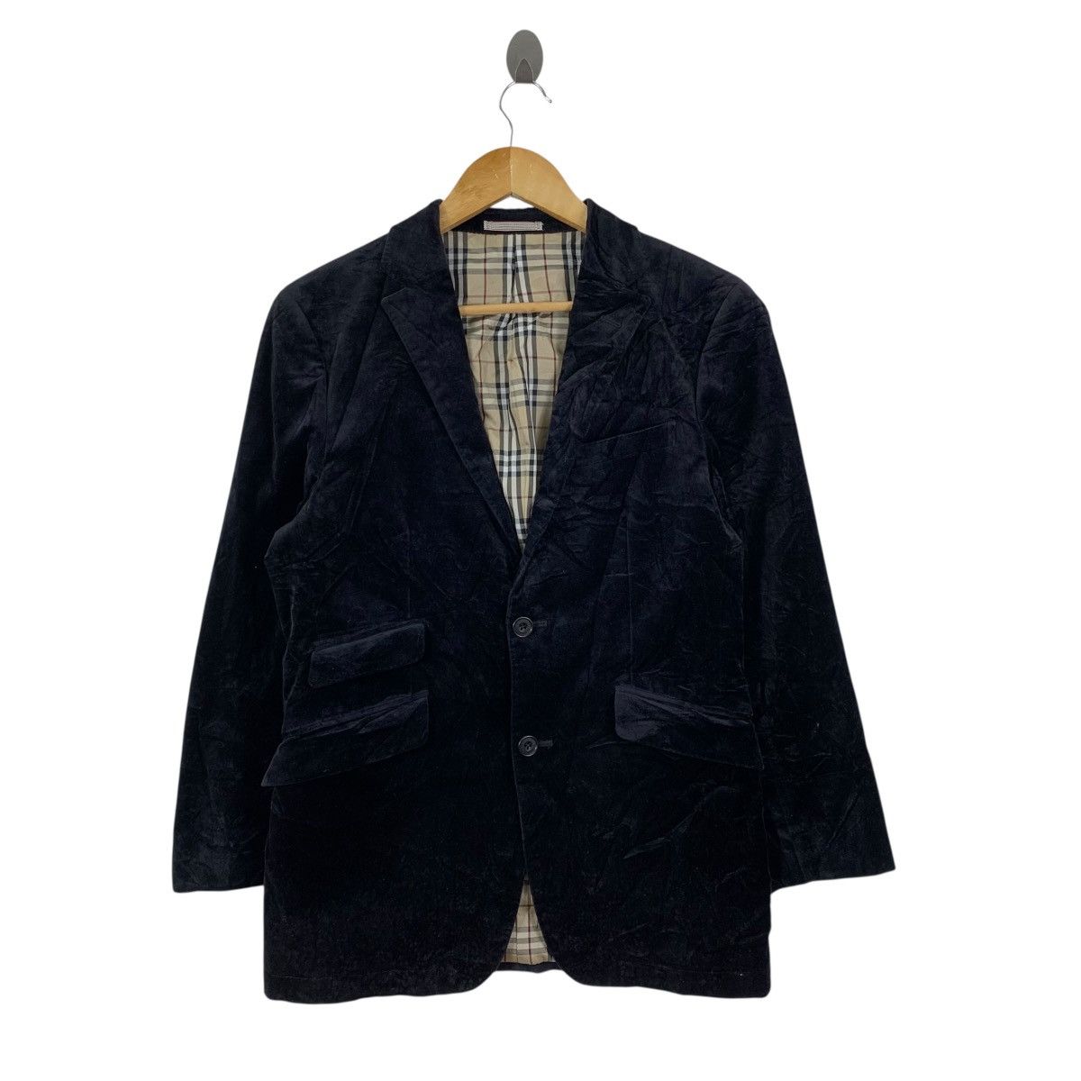 Burberry Vintage 90s BURBERRY BLACK LABEL Tartan Nova Blazer Coat Size US S / EU 44-46 / 1 - 1 Thumbnail