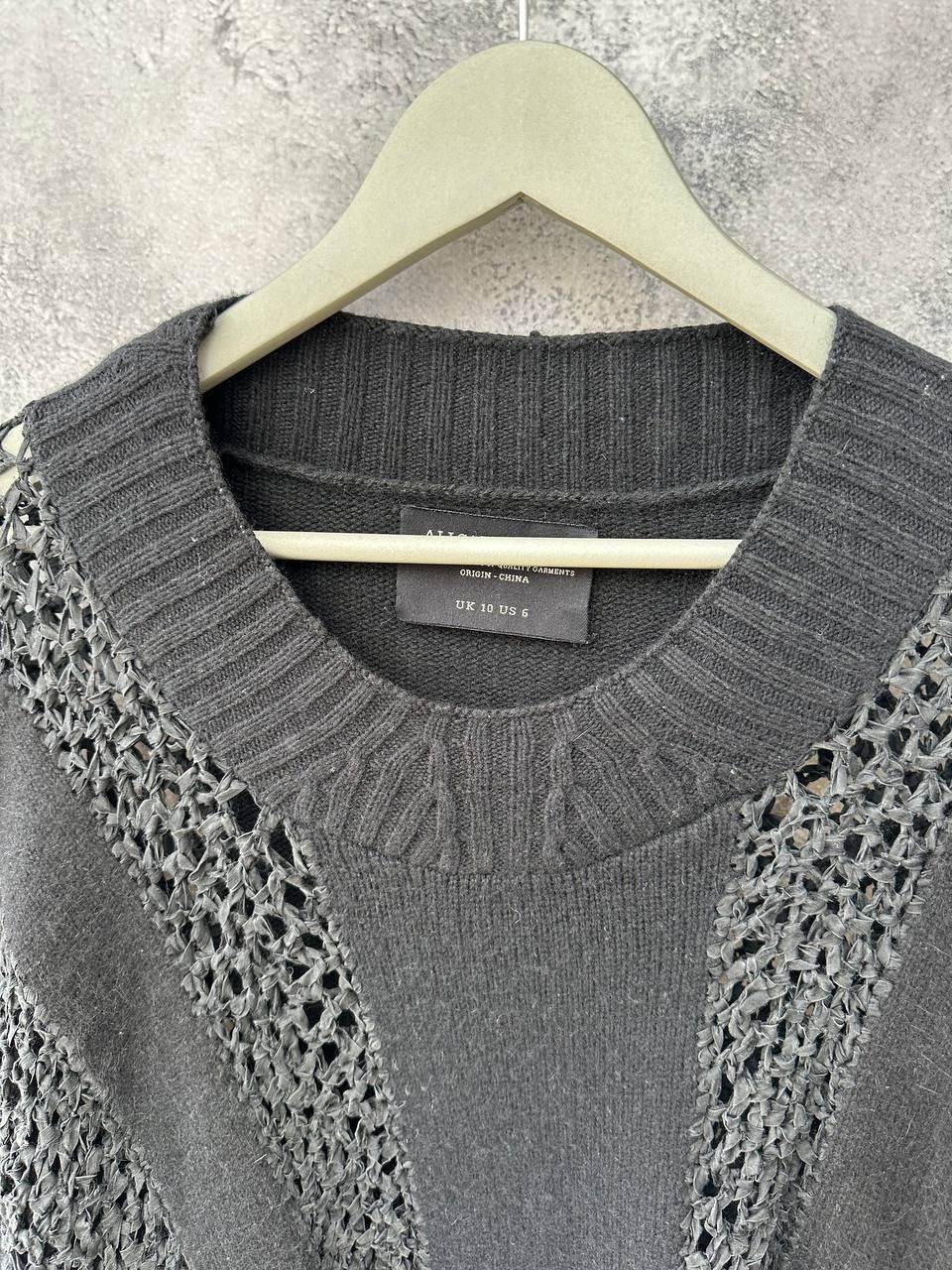 Allsaints × Vintage AllSaints Spitalfields Dagan Jumper Open Knit Yarn Sweater Size M / US 6-8 / IT 42-44 - 5 Thumbnail