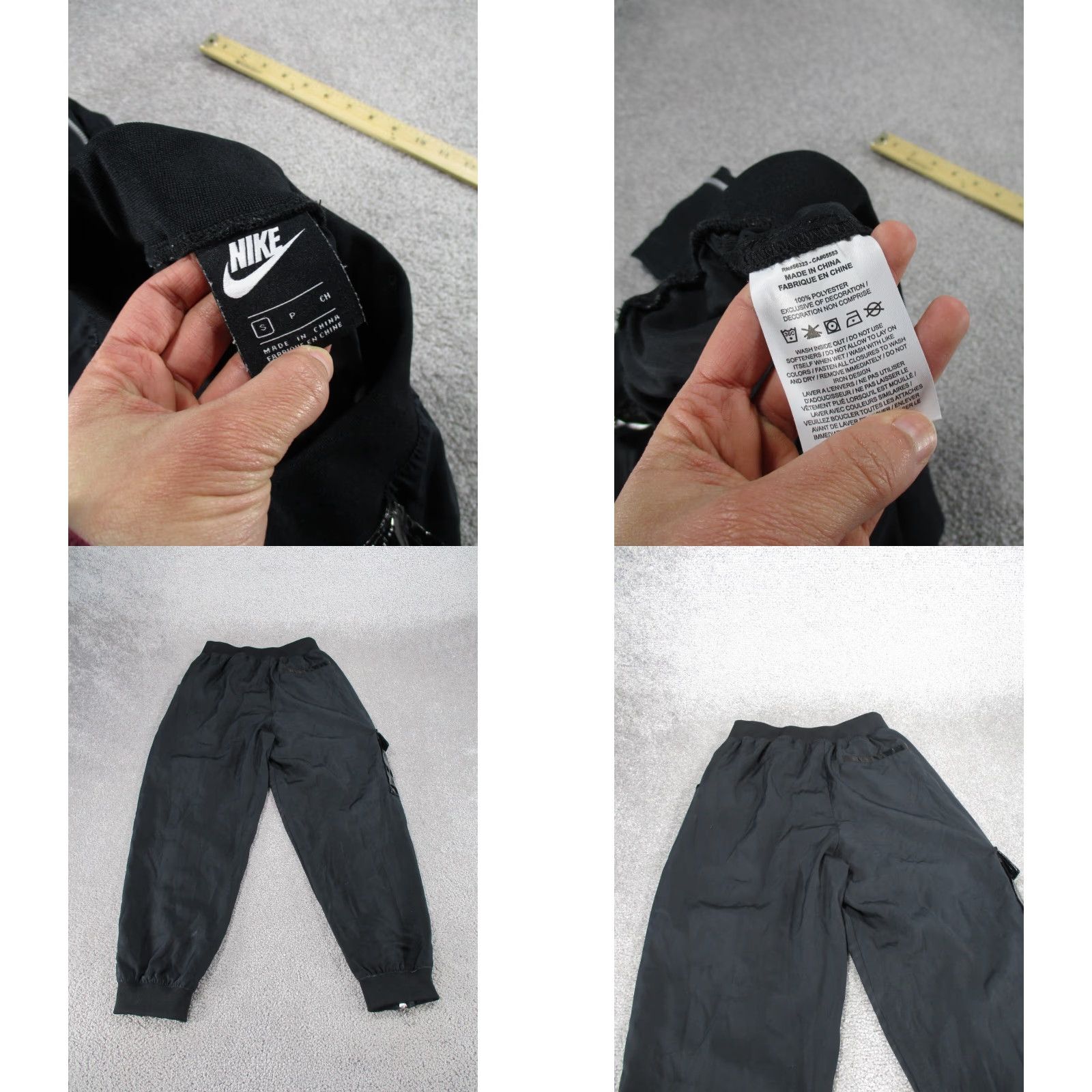Nike Nike Cargo Joggers Womens Small Black Full Length Zippered Leg Size 28" / US 6 / IT 42 - 8 Thumbnail