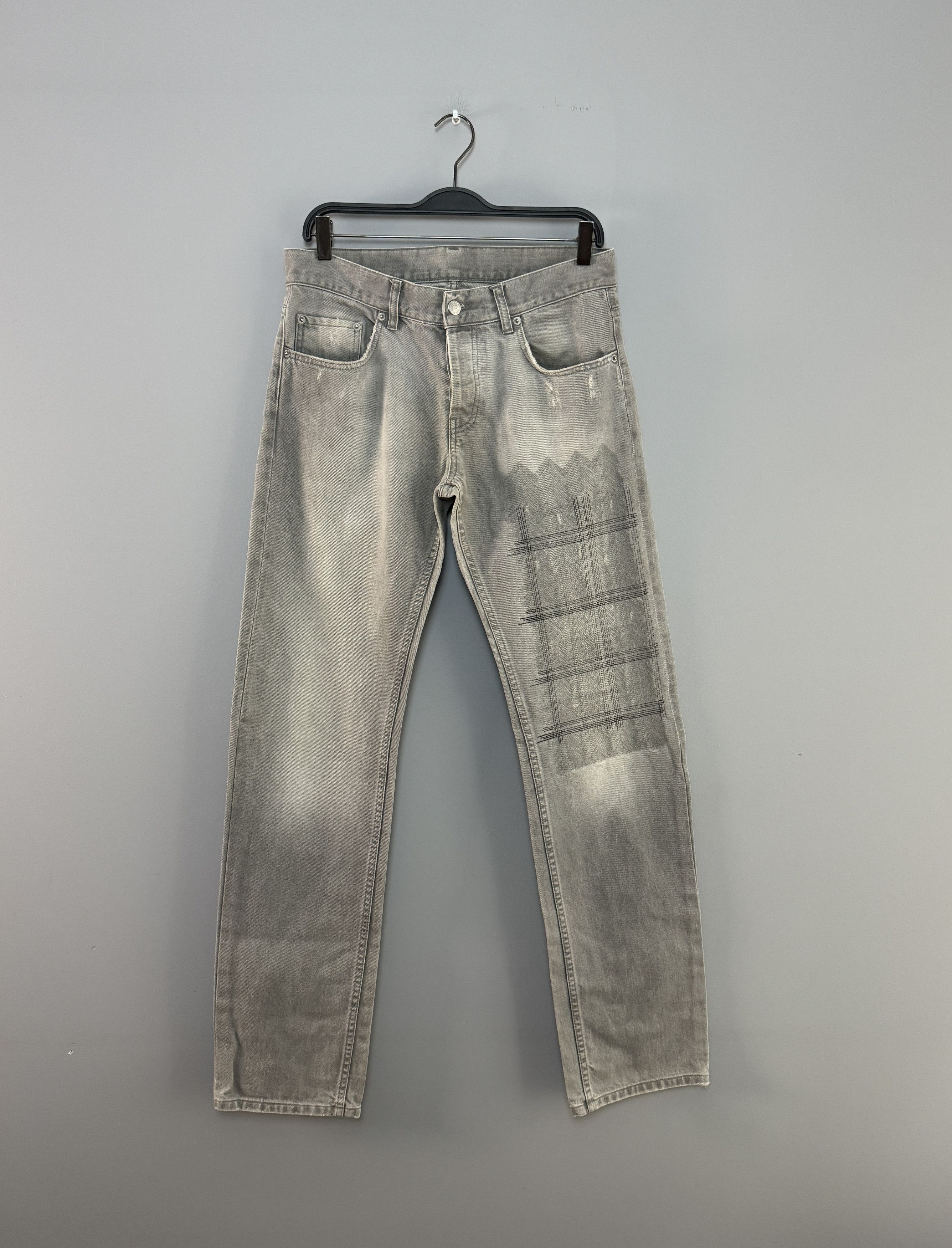 Helmut Lang 90s Helmut Lang Faded Denim Pants Jeans Embroidered