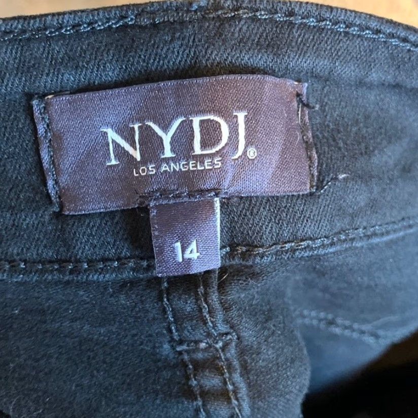 NYDJ VINTAGE NYDJ Womens Jeans Black Jessica Boyfriend Relaxed Fit Lift And Tuck Tech 14 Size 36" / US 14 / IT 50 - 4 Thumbnail