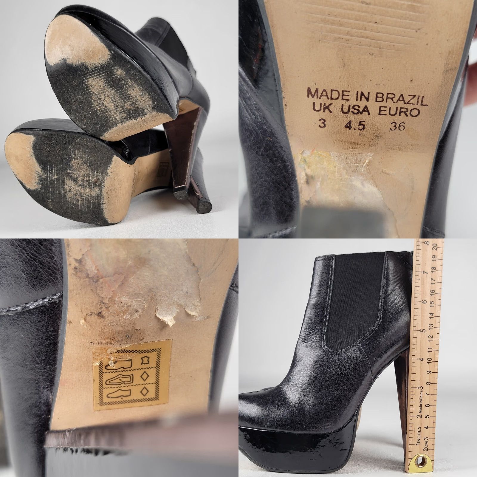 Topshop VINTAGE Topshop Black Leather Stiletto Bootie Women Adult 36 EU 36/5-5.5 Almond Toe Pull On Black Leather Stiletto Bootie Women Men? Size M / US 6-8 / IT 42-44 - 8 Thumbnail