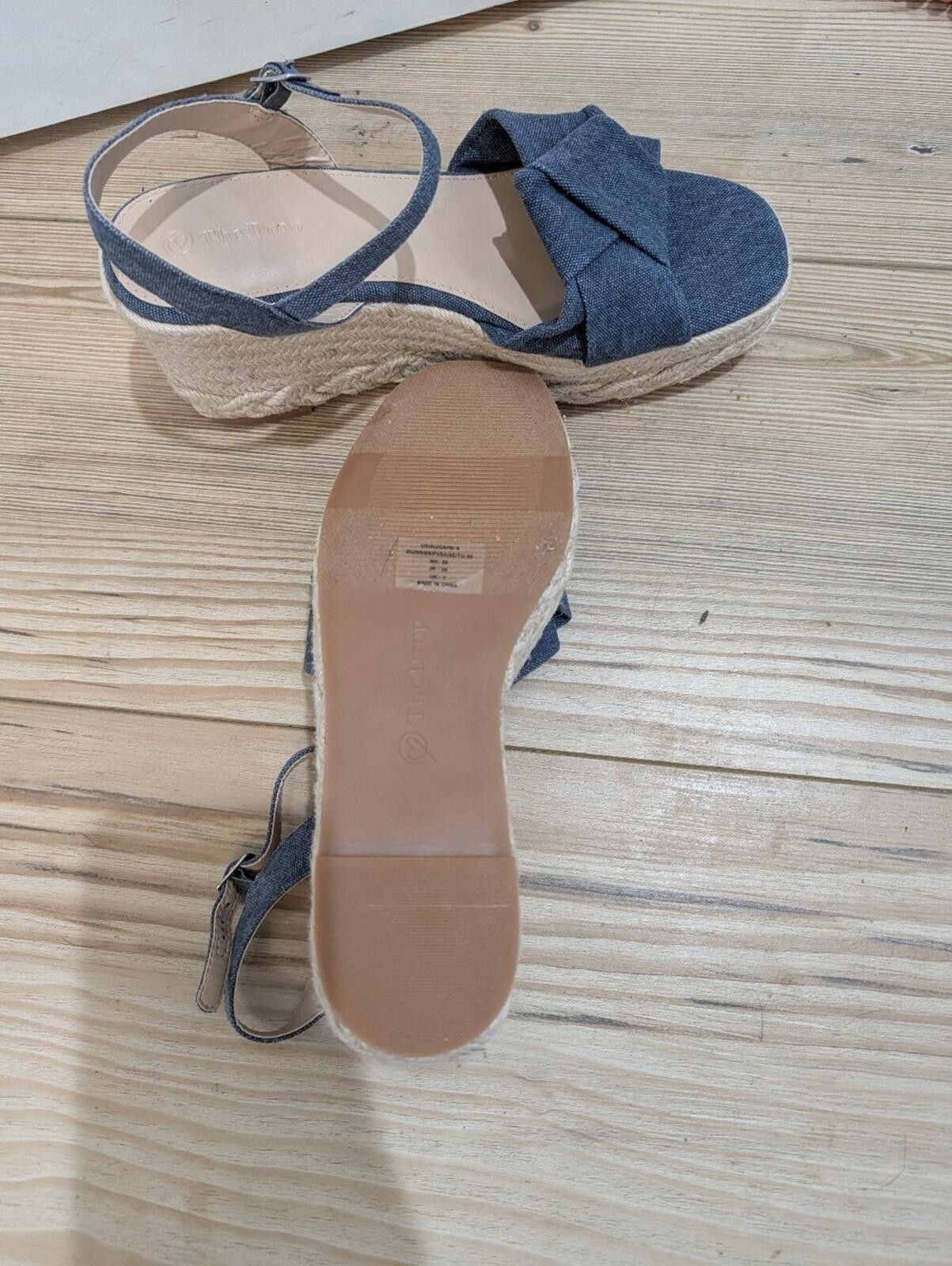 Other The Drop Denim Knot Espadrille Wedge Sandals - Blue Size US 9 / IT 39 - 4 Thumbnail