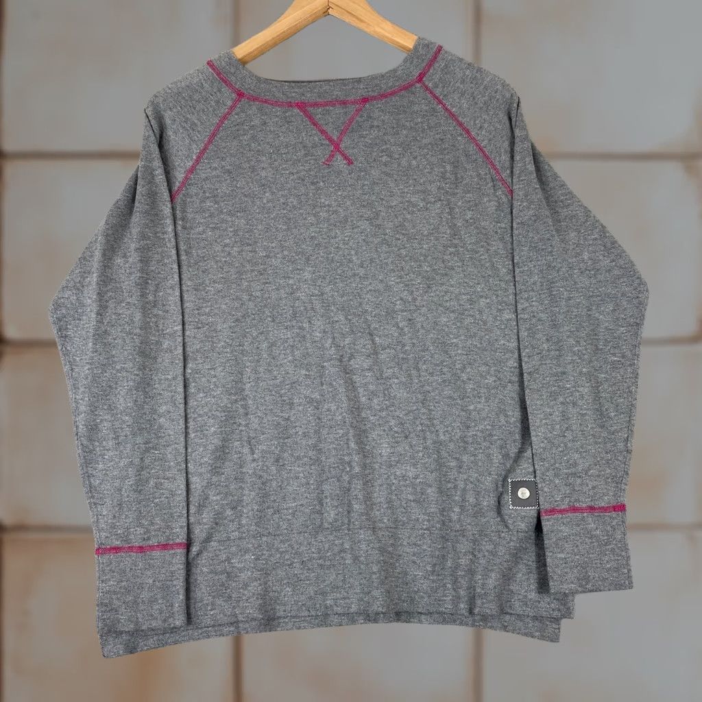 BMW BMW Pullover Sweater Womens M Gray Pink Contrast Stitch Cotton Silk Blend Size M / US 6-8 / IT 42-44 - 1 Thumbnail