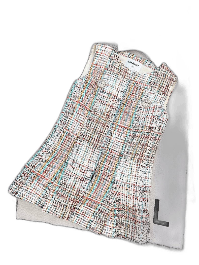 Chanel Chanel Colorful Woven Long Vest Size L / US 10 / IT 46 - 1 Thumbnail