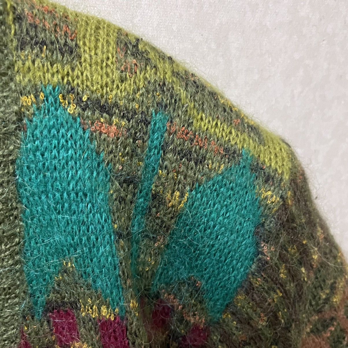 Japanese Brand Vintage joy rose wool knited cardigan multicolours Size US L / EU 52-54 / 3 - 6 Thumbnail
