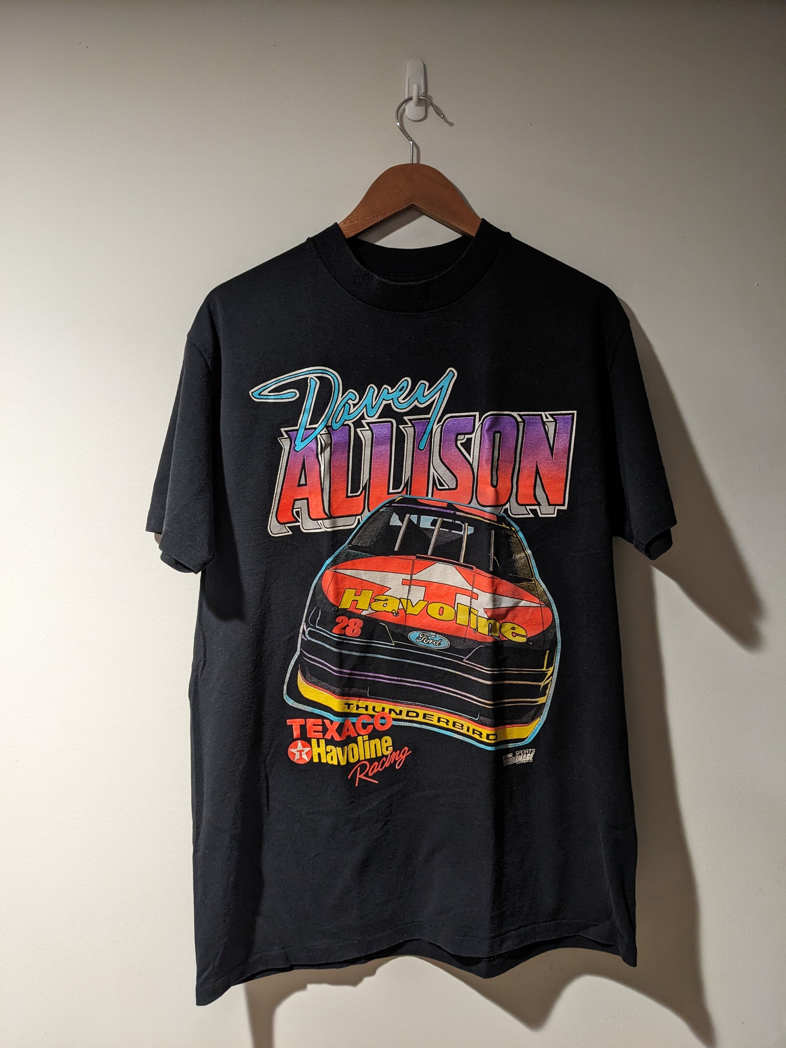 NASCAR × Vintage Vintage 1992 Davey Allison Nascar Chase Authentic T-Shirt Size US XL / EU 56 / 4 - 1 Thumbnail