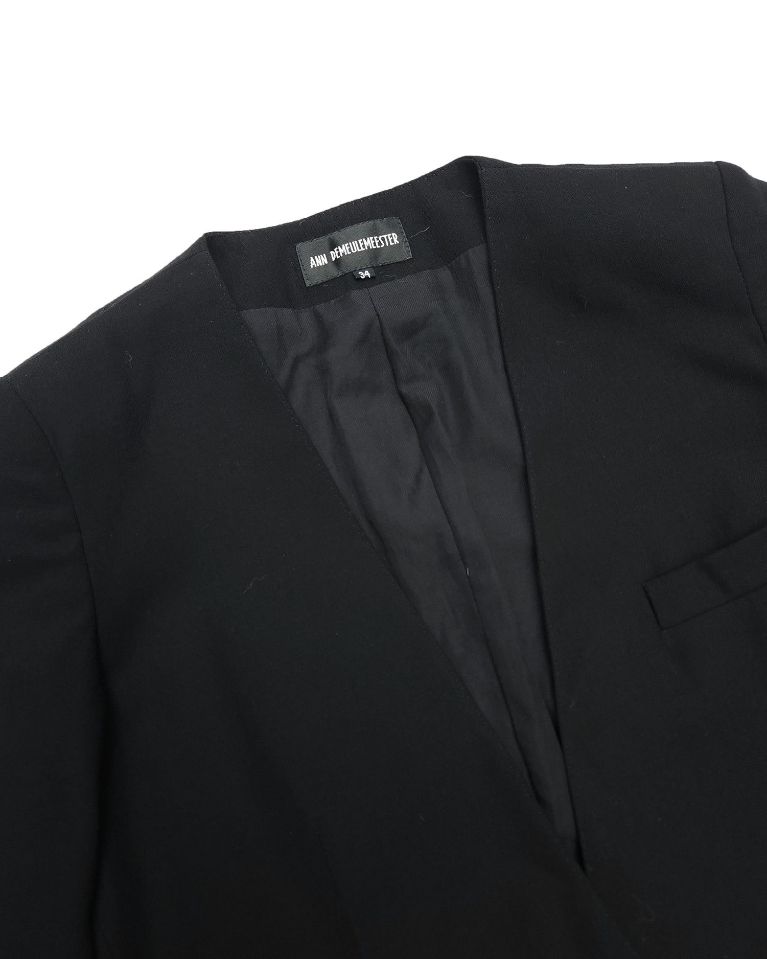Ann Demeulemeester Ann Demeulemeester Collarless Blazer Jacket Size S / US 4 / IT 40 - 2 Thumbnail