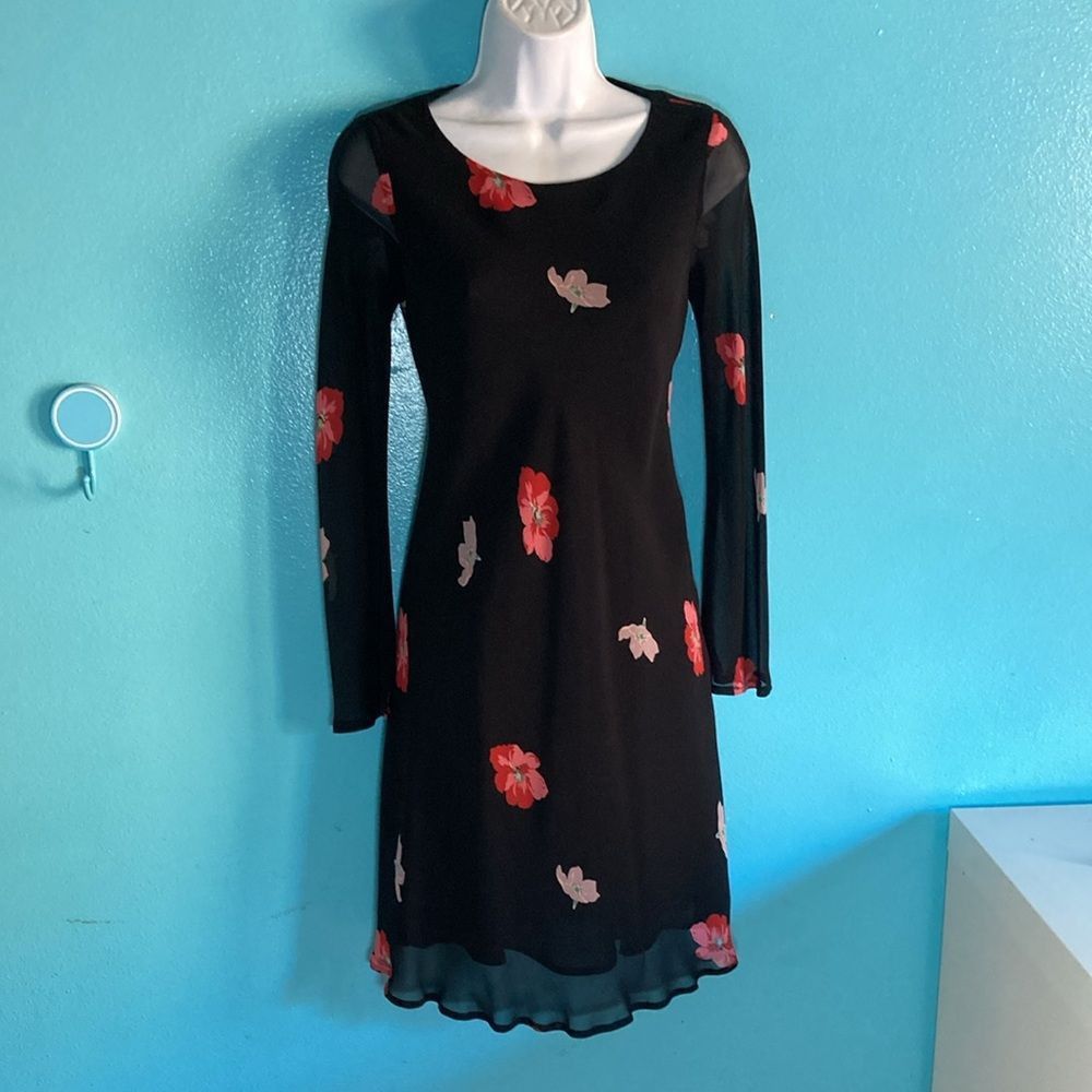 Other Corinne Sarrut Black Floral Dress Size 36 Fits XS Size XXS / US 00 / IT 34 - 9 Thumbnail