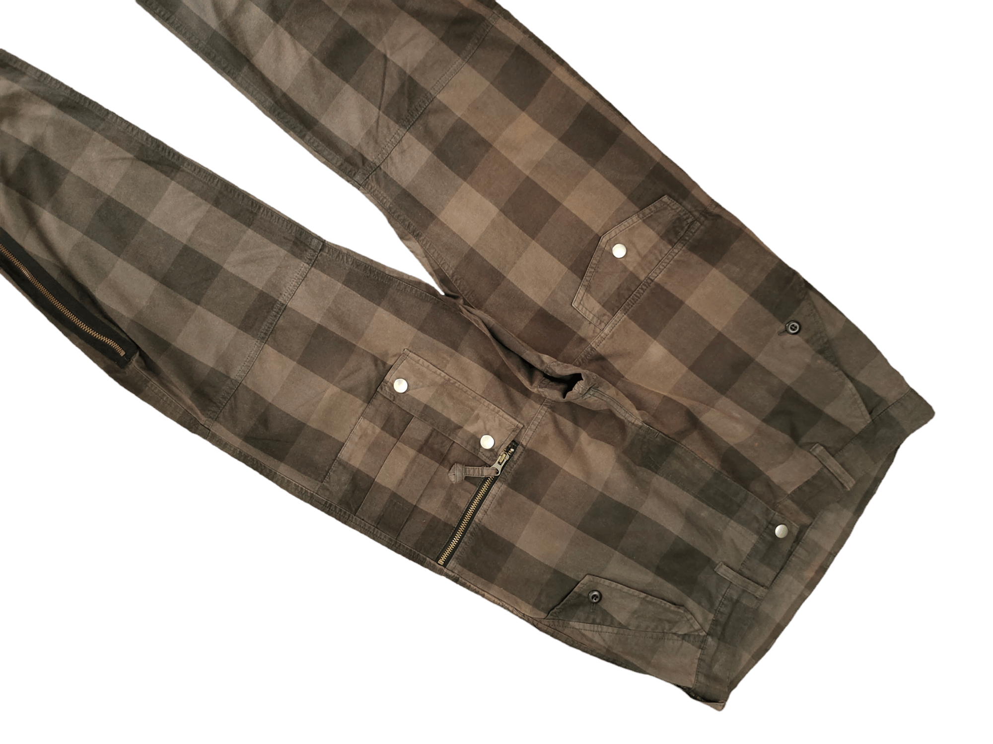 PPFM PPFM Multi Pocket Zipper Hem Checkered Cargo Pants Size US 32 / EU 48 - 5 Thumbnail