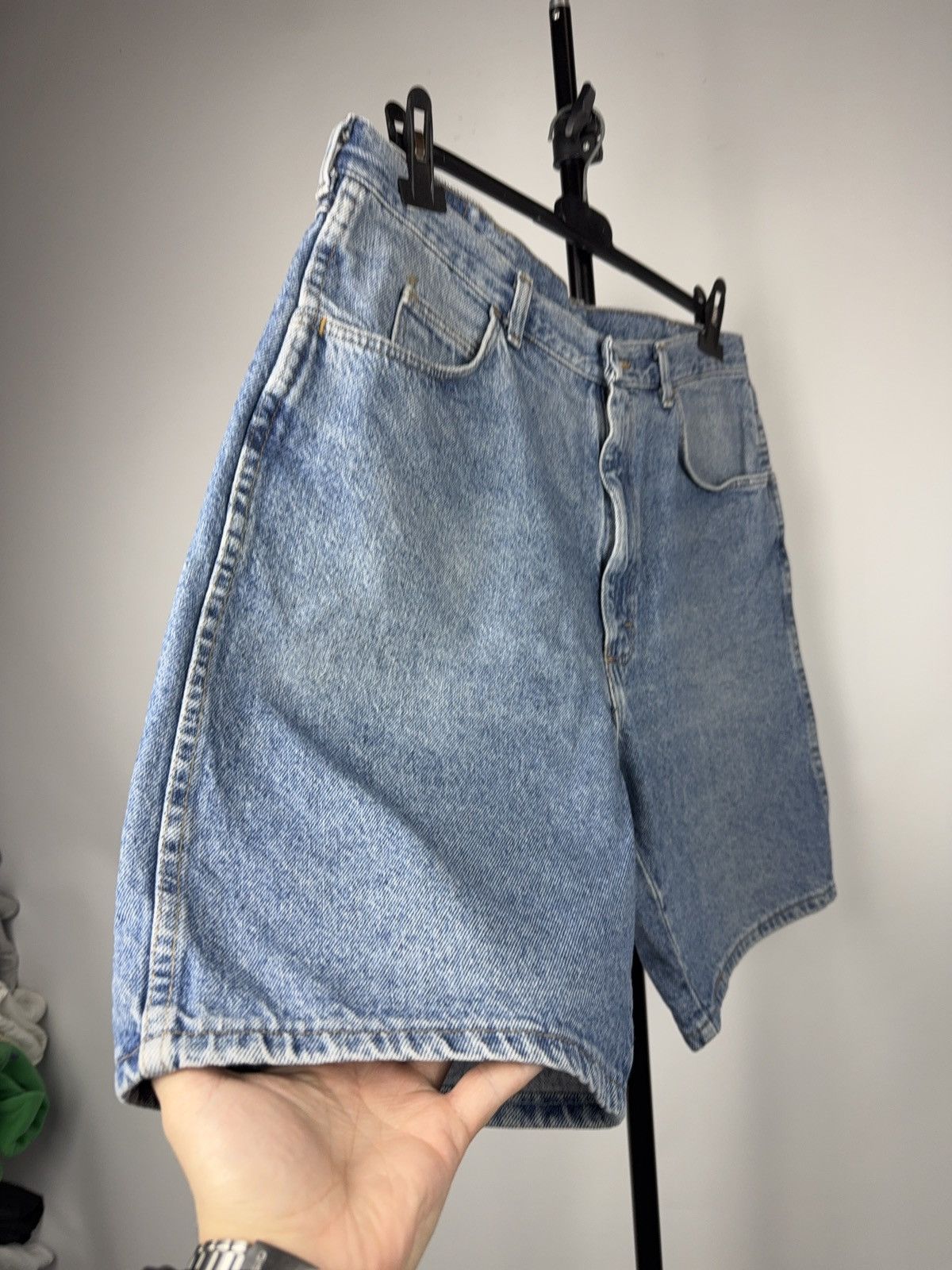 Wrangler ⚡️90s Vintage Wrangler Denim Shorts Light Wash Classic Fit Size US 34 / EU 50 - 2 Thumbnail