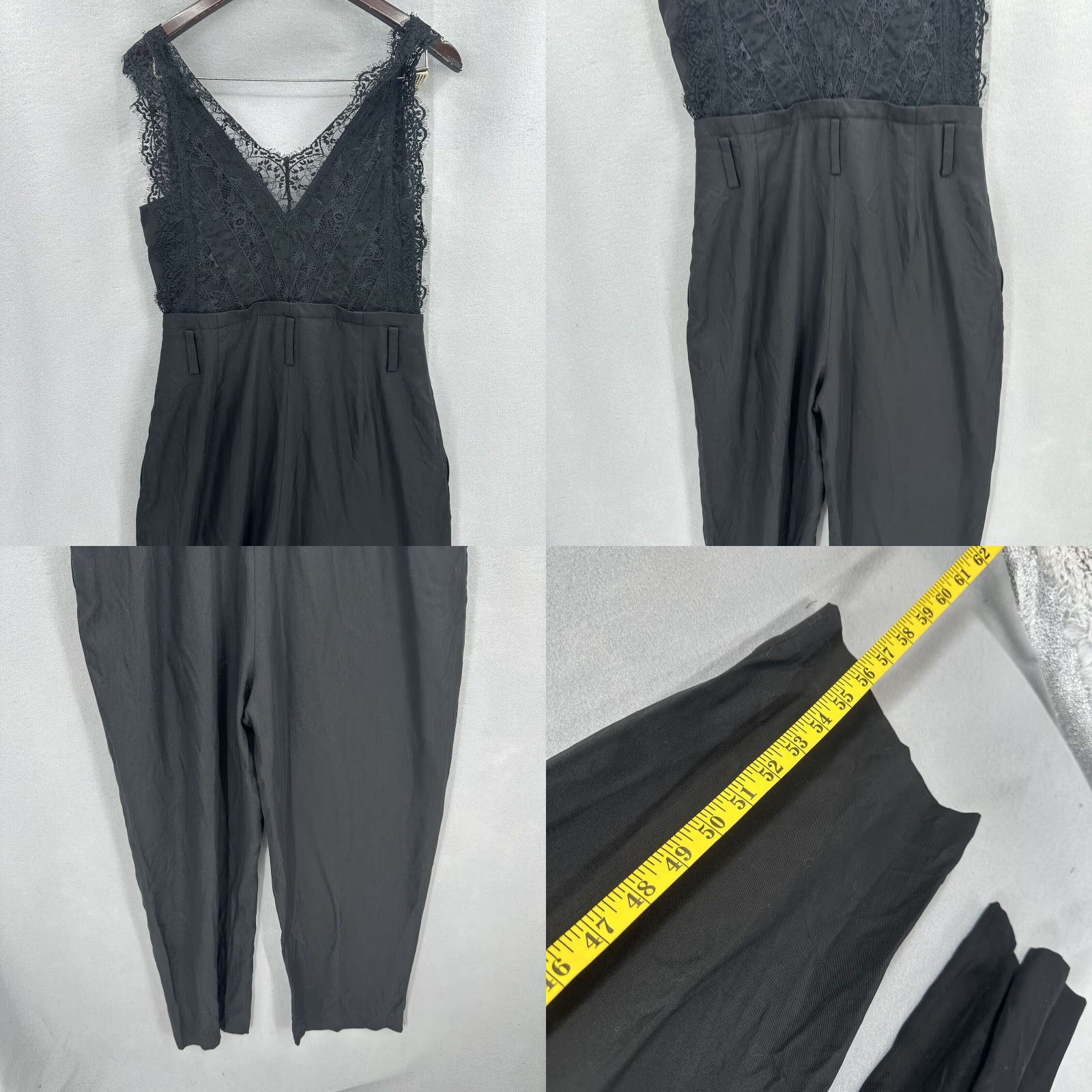 Sandro Sandro Jumpsuit Women Small Lace Pants Top Party Business Coquette Designer READ Size S / US 4 / IT 40 - 9 Thumbnail