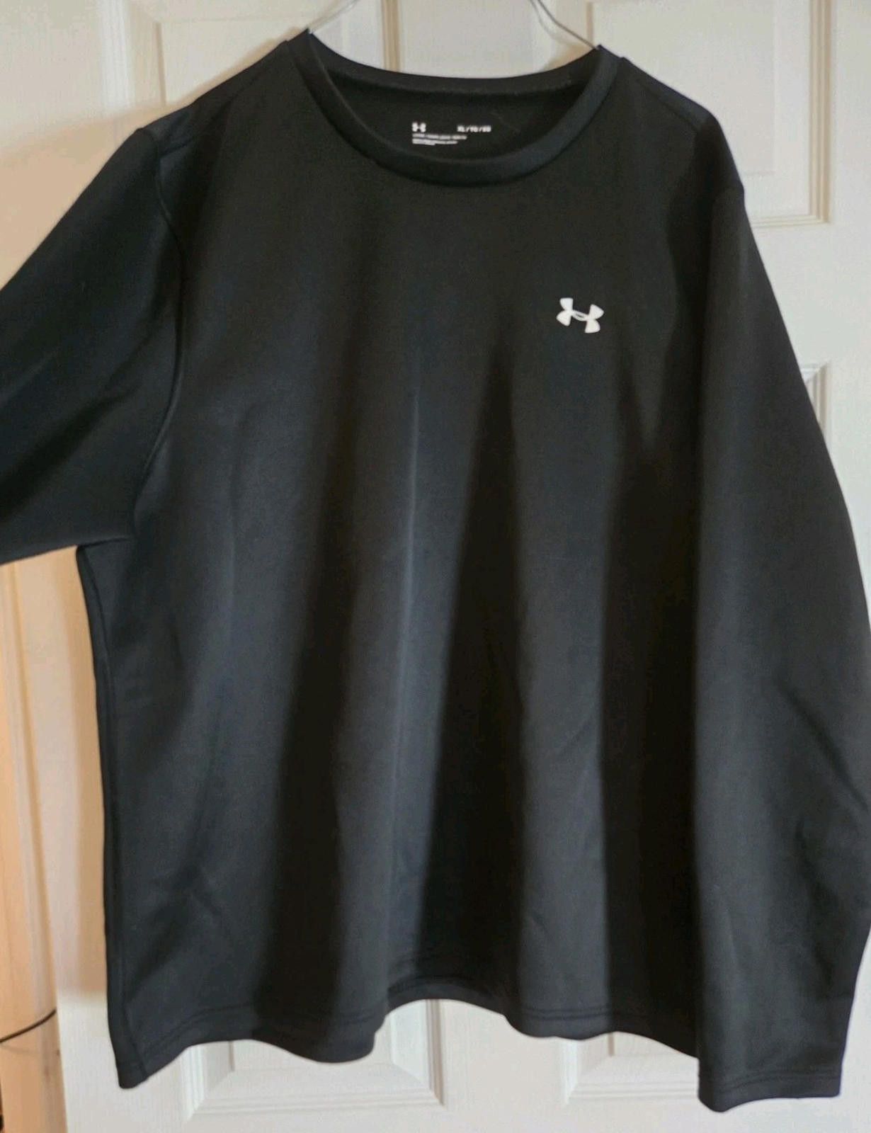 Under Armour Under Armour Shirt Mens XL Black Long Sleeve Top Logo Size US XL / EU 56 / 4 - 5 Thumbnail