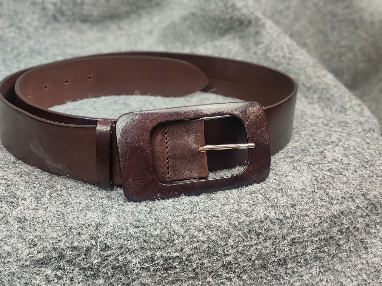 Other Fabrizio Mancini leather Itali Classic Brown Vintage Belt Size ONE SIZE - 4 Thumbnail